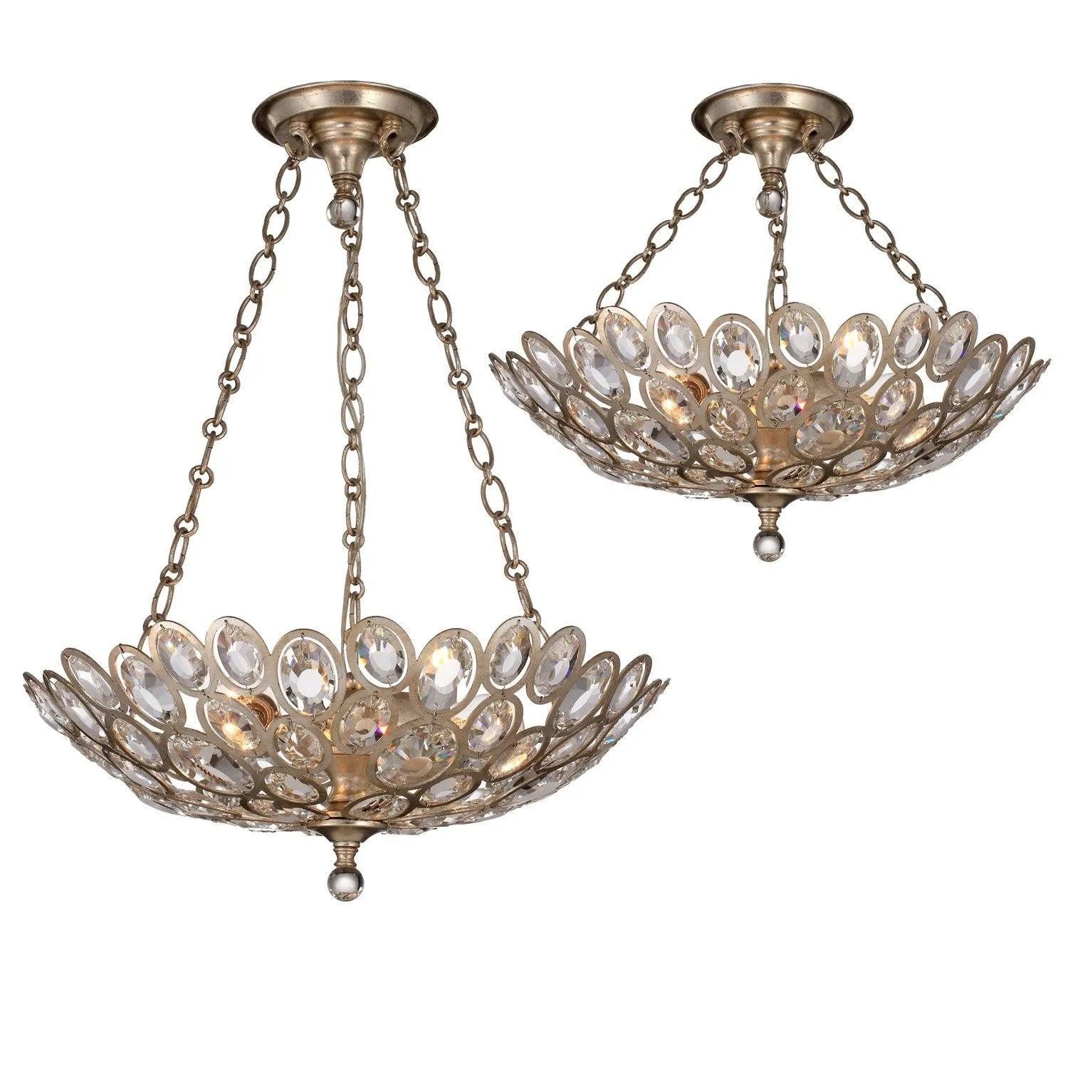 Crystorama - Sterling Three Light Chandelier - 7584-DT - Canada Light Shop