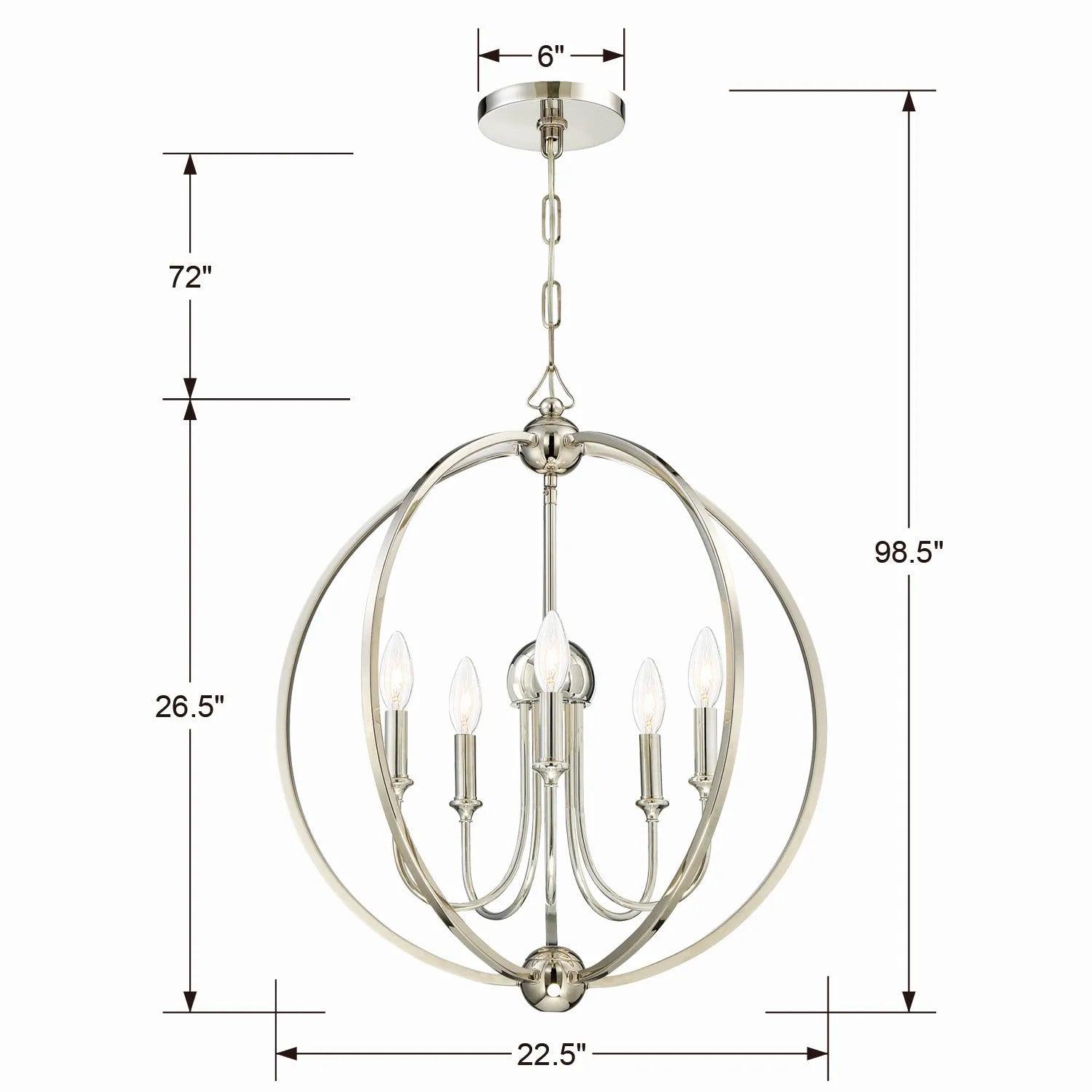 Crystorama - Sylvan Five Light Chandelier - 2247-DB - Canada Light Shop
