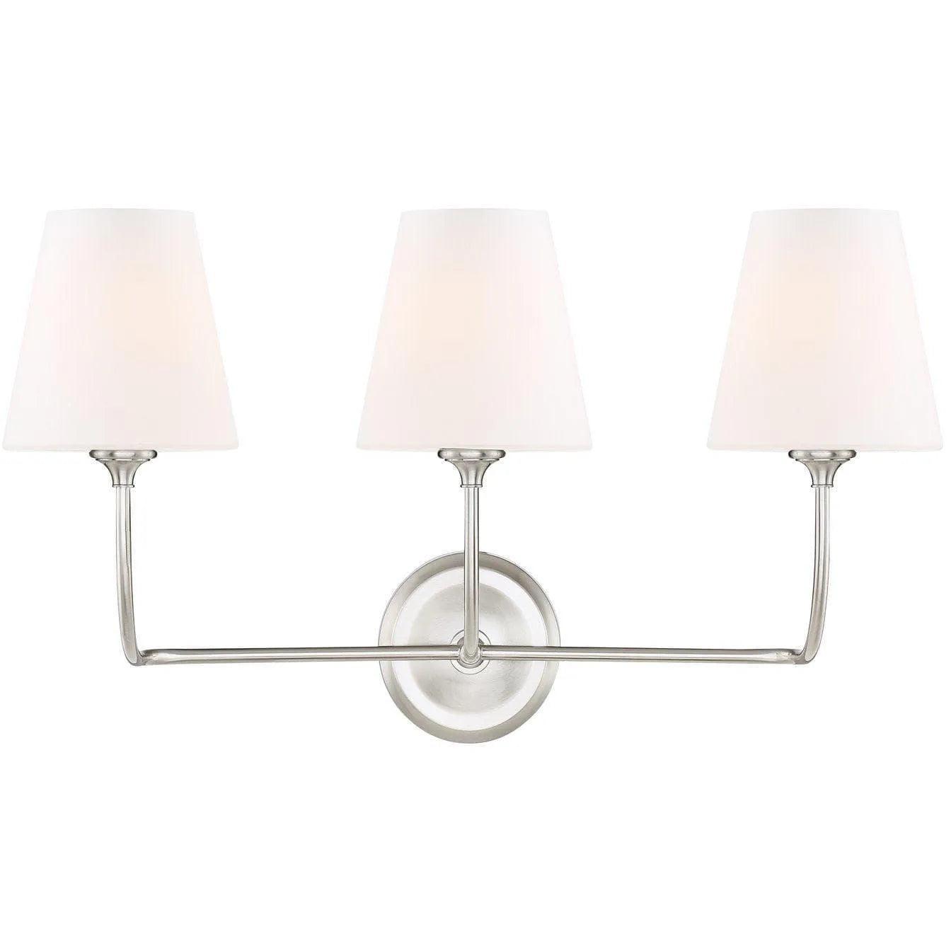 Crystorama - Sylvan Three Light Bathroom Vanity - 2443-OP-BN - Canada Light Shop