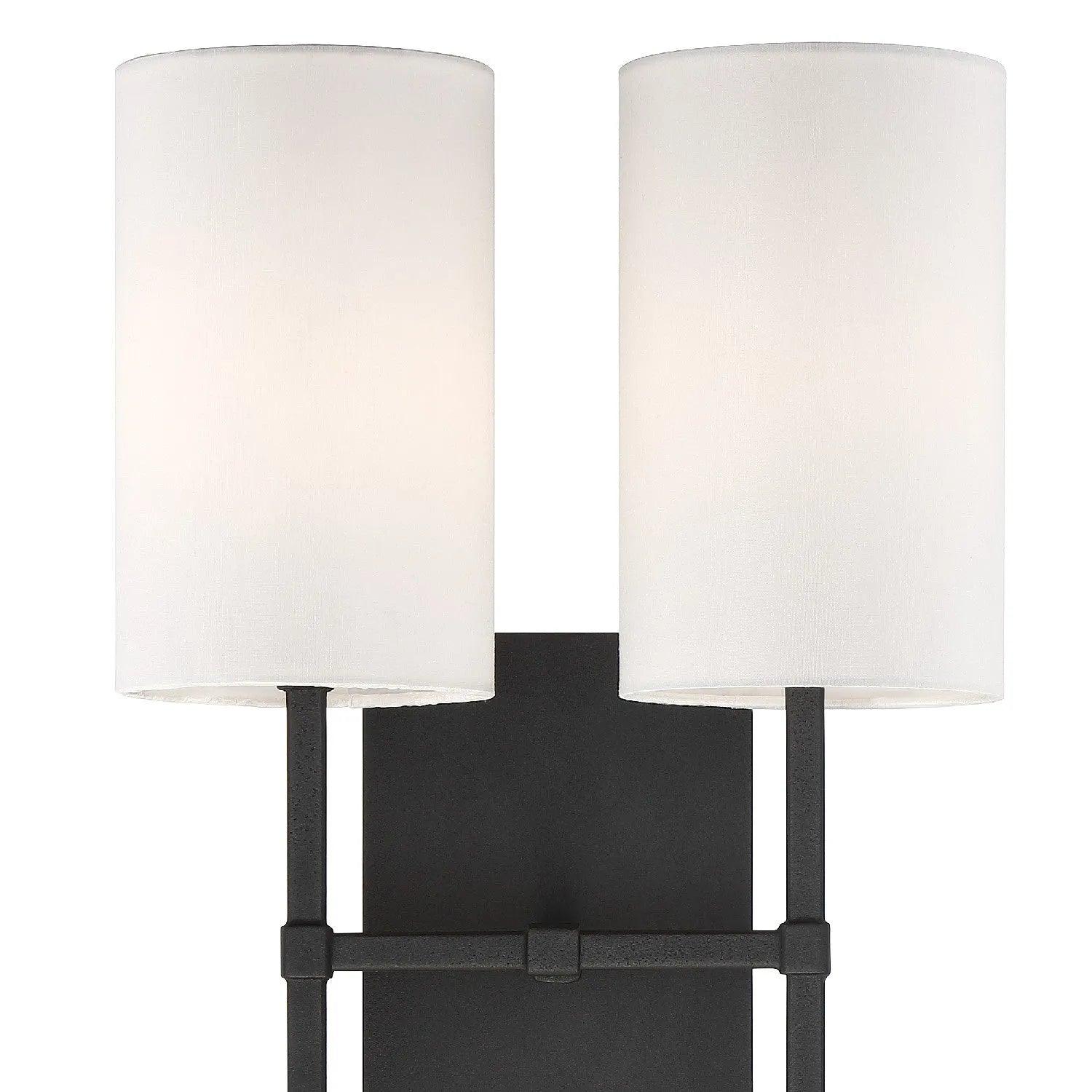 Crystorama - Veronica Two Light Wall Mount - VER-242-AG - Canada Light Shop