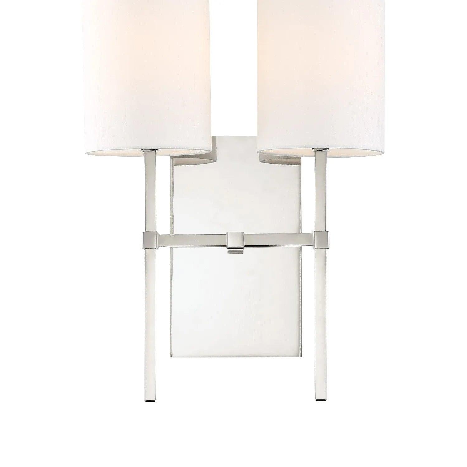 Crystorama - Veronica Two Light Wall Mount - VER-242-AG - Canada Light Shop