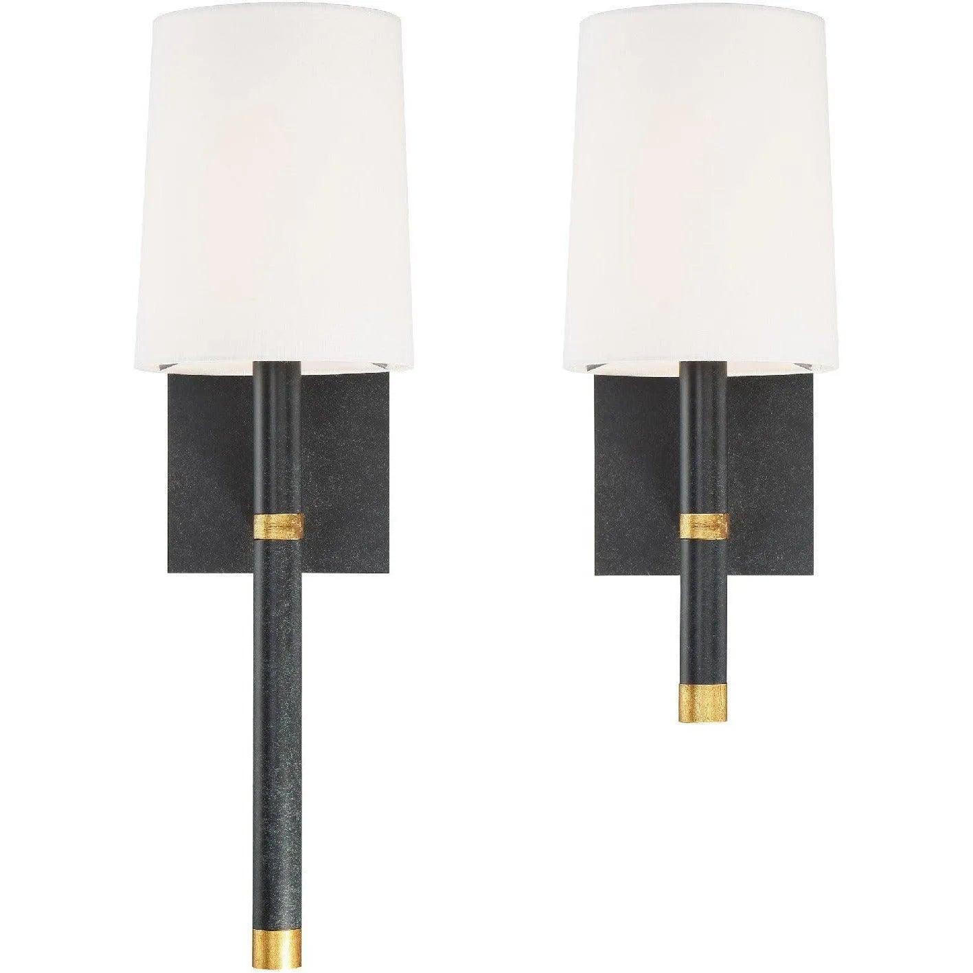 Crystorama - Weston One Light Wall Mount - WES-9901-BK-GA - Canada Light Shop