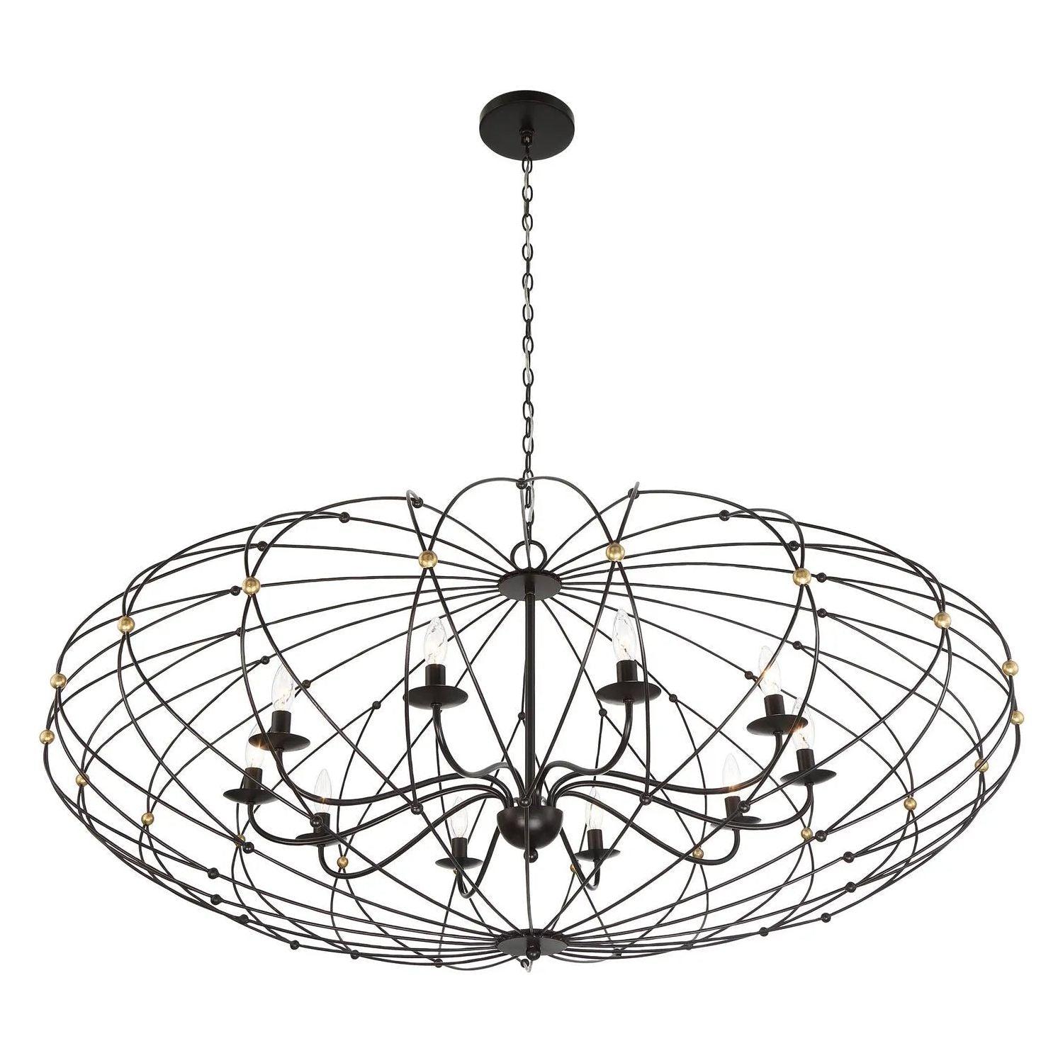 Crystorama - Zucca Oval Chandelier - ZUC-A9039-EB-GA - Canada Light Shop
