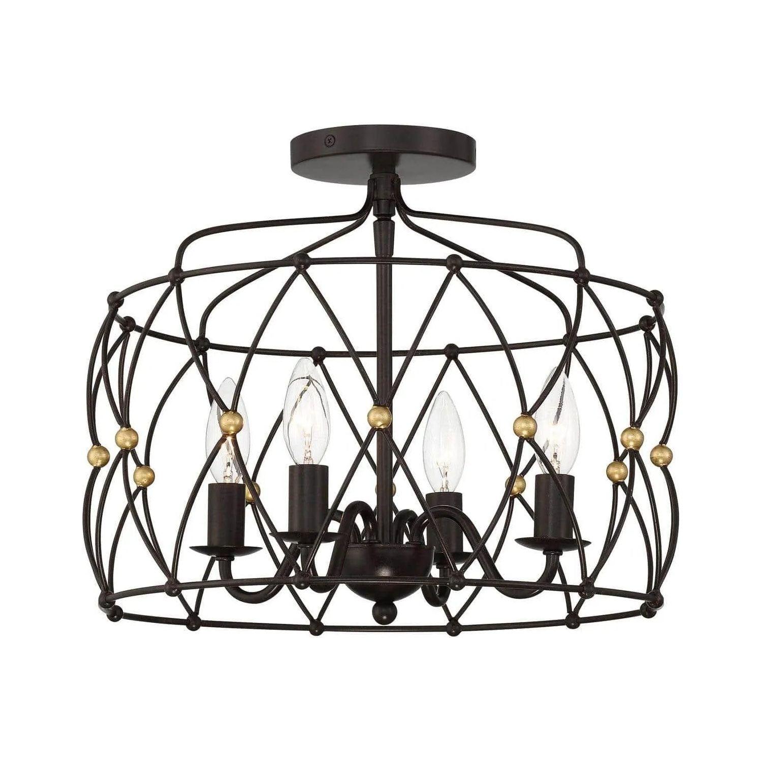 Crystorama - Zucca Semi-Flush Mount - ZUC-A9030-EB-GA_CEILING - Canada Light Shop