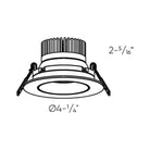 DALS Lighting - GBR 3.5" Regressed Gimbal Downlight - GBR35-CC-BK - Canada Light Shop