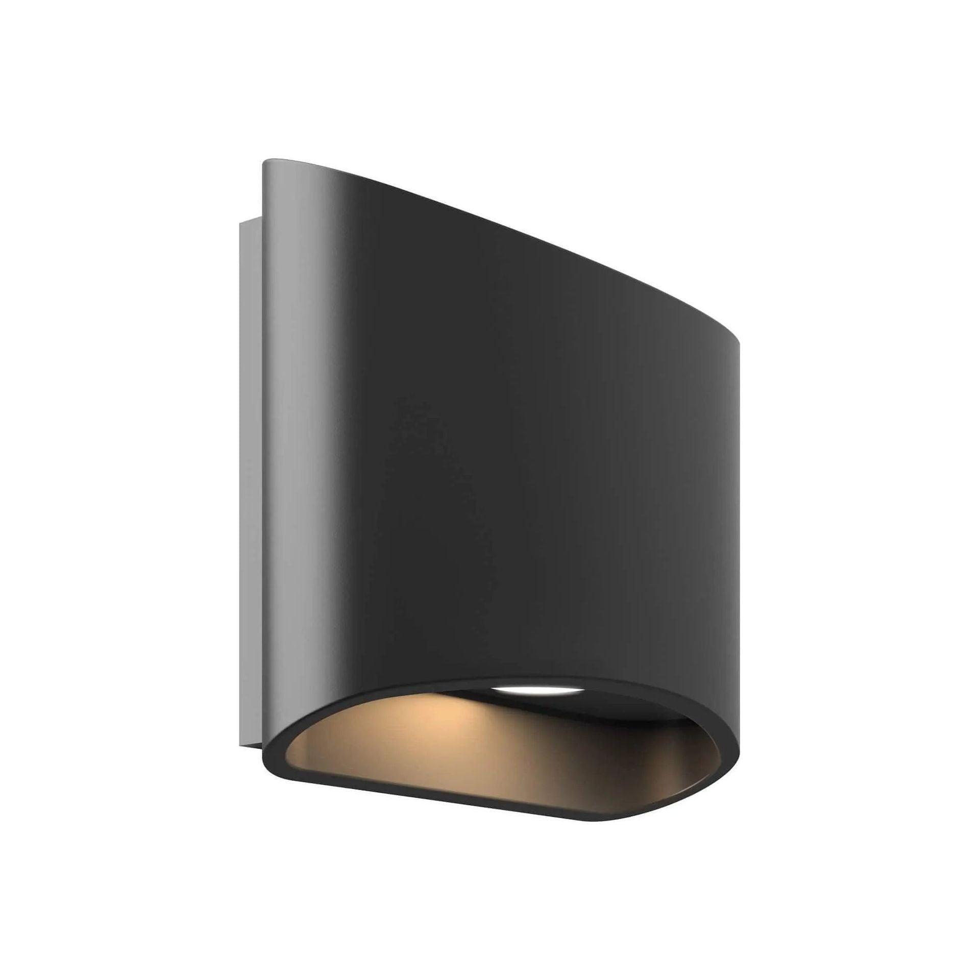 DALS Lighting - LEDWALL-H Oval Up/Down LED Wall Light - LEDWALL-H-BK | Canada Light Shop