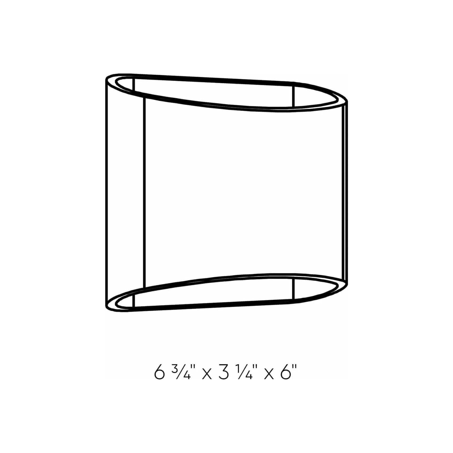 DALS Lighting - LEDWALL-H Oval Up/Down LED Wall Light - LEDWALL-H-BK | Canada Light Shop