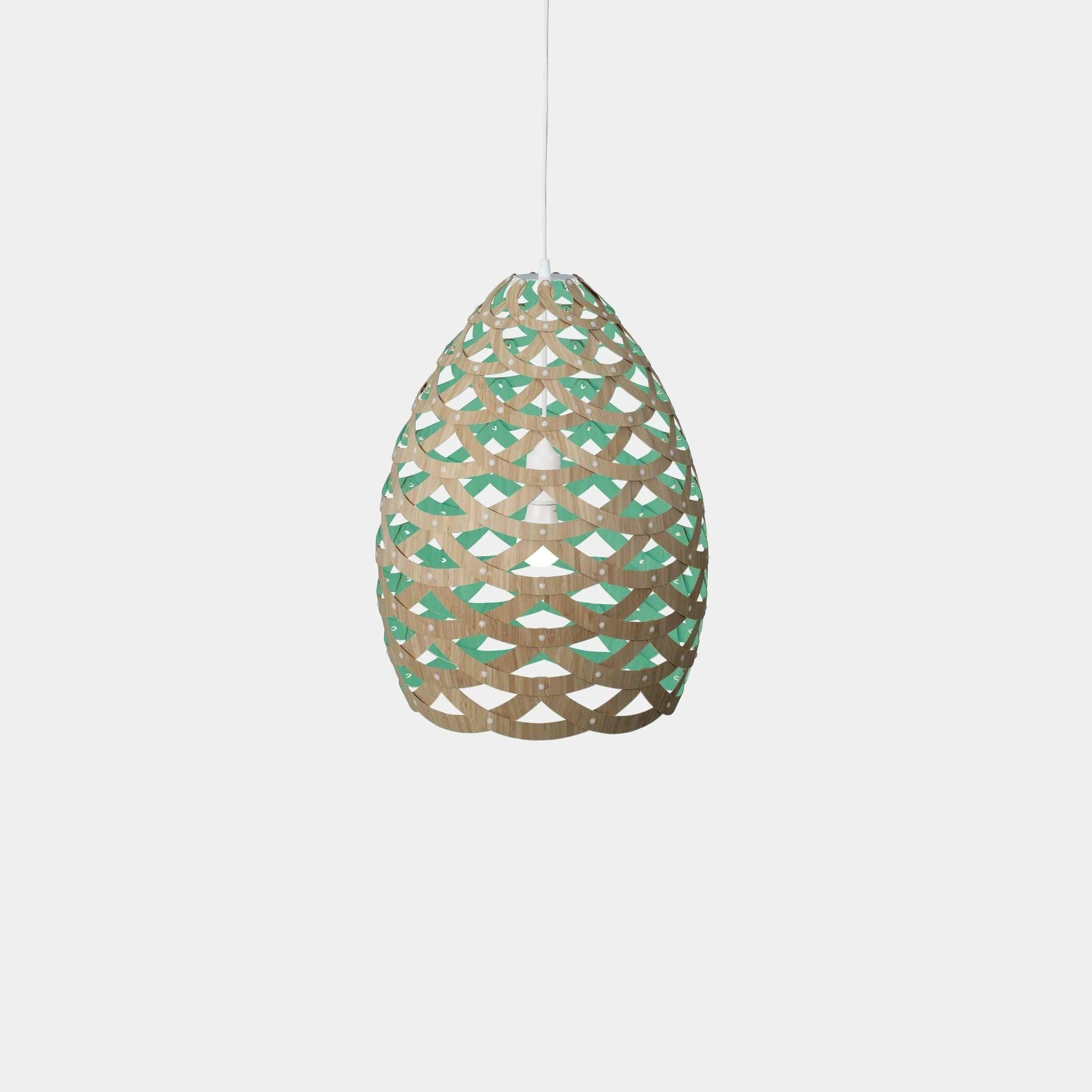 David Trubridge - Tui 500 Pendant - TUI-SMAL-AQU-BMB-ASM-PAK - Canada Light Shop