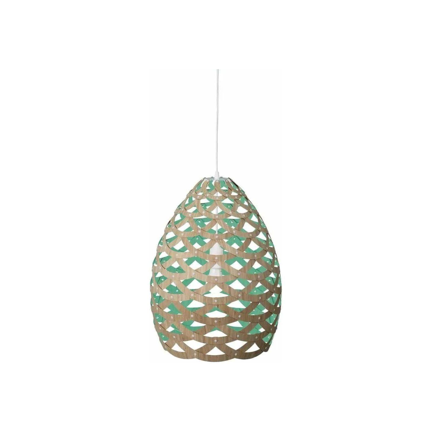 David Trubridge - Tui 500 Pendant - TUI-SMAL-BMB-AQU-ASM-PAK - Canada Light Shop