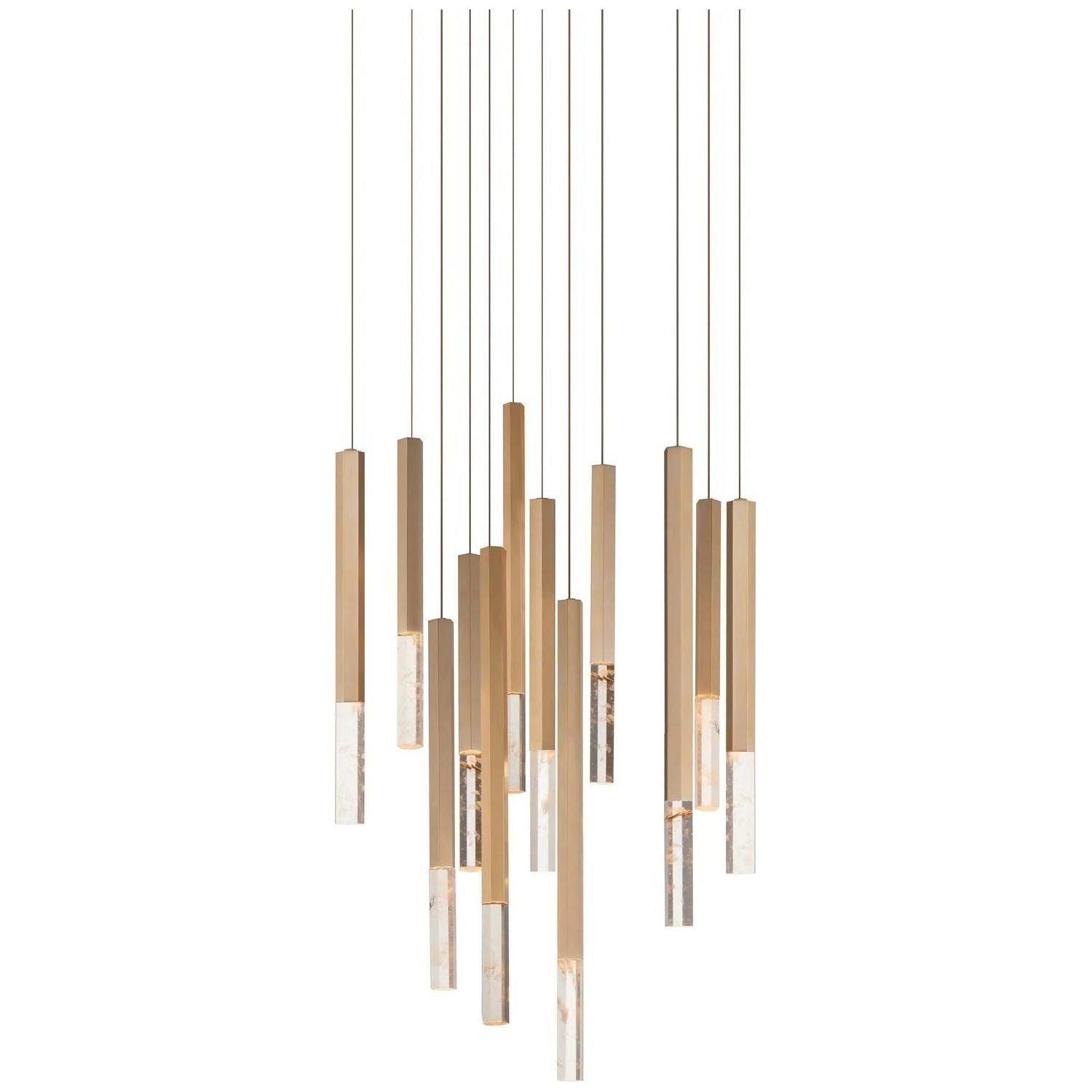 ET2 Lighting - Diaphane LED Multi-Light Pendant - E11032-95GLD - Canada Light Shop