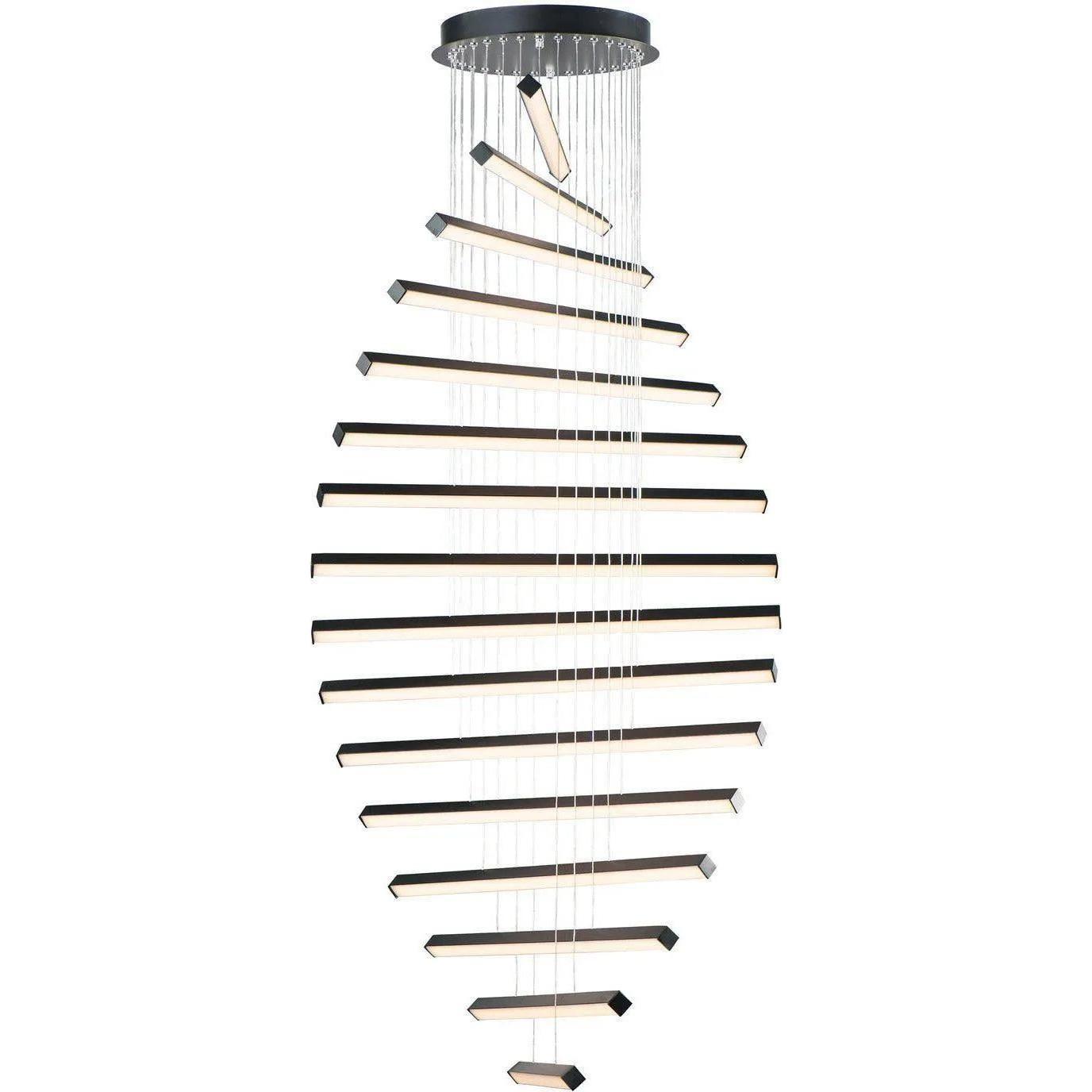 ET2 Lighting - Hover LED Swirl Multi Pendant - E21379-BK - Canada Light Shop
