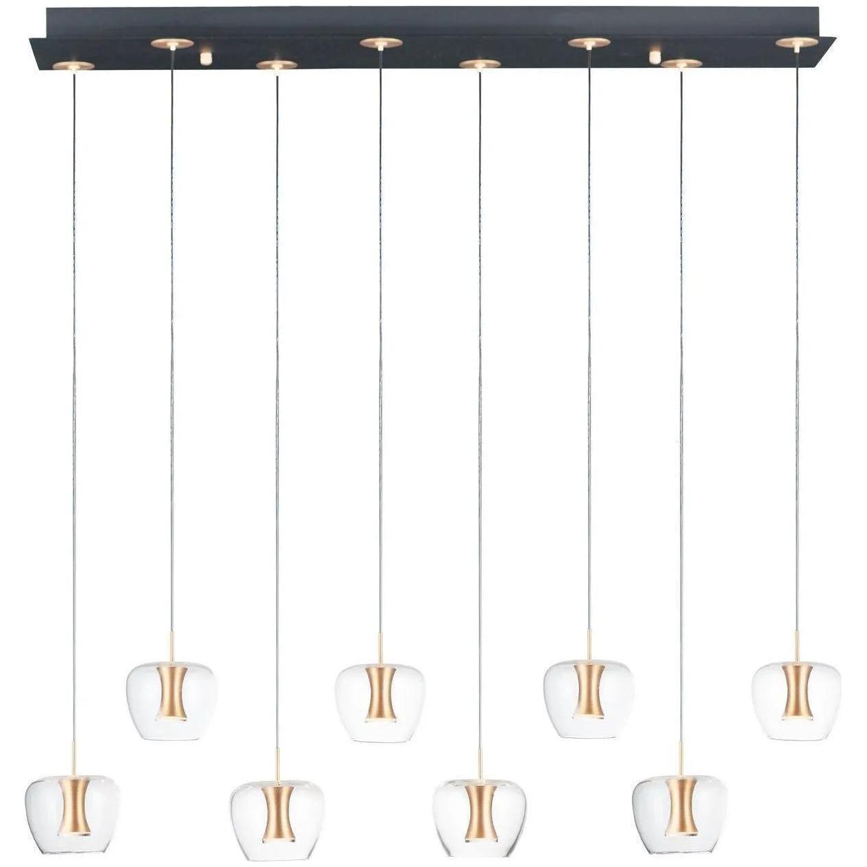 ET2 Lighting - Newton LED Linear Pendant - E24165-18BKGLD - Canada Light Shop