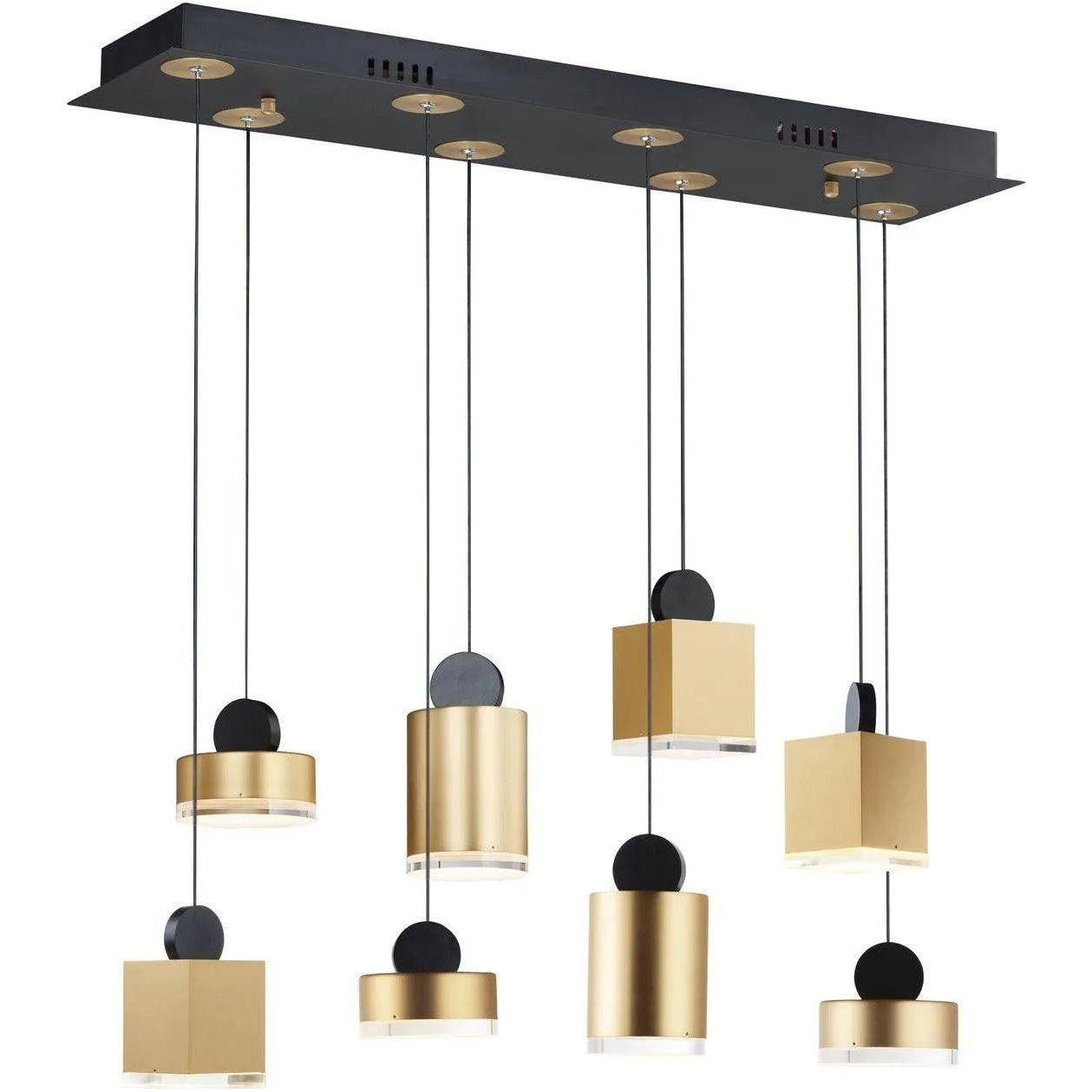 ET2 Lighting - Nob LED Linear Pendant - E20867-75BKGLD - Canada Light Shop