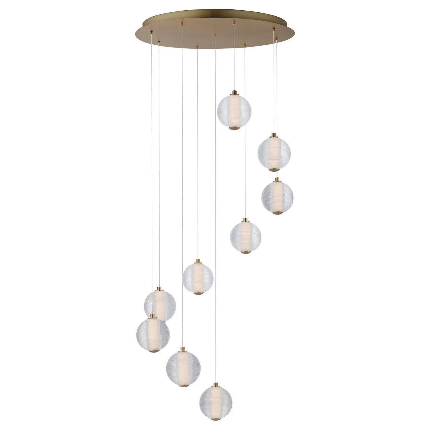 ET2 Lighting - Rhythm LED Multi-Light Pendant - E24646-144GLD - Canada Light Shop