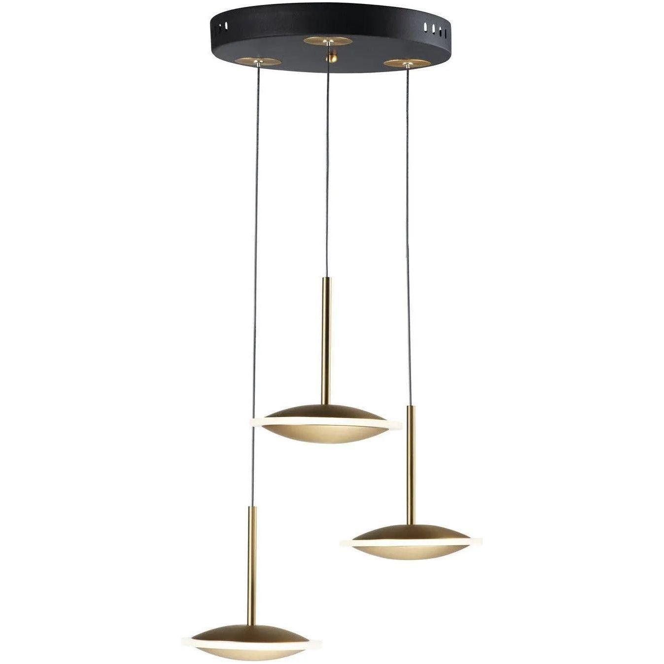 ET2 Lighting - Saucer LED Pendant - E21543-90BKGLD - Canada Light Shop