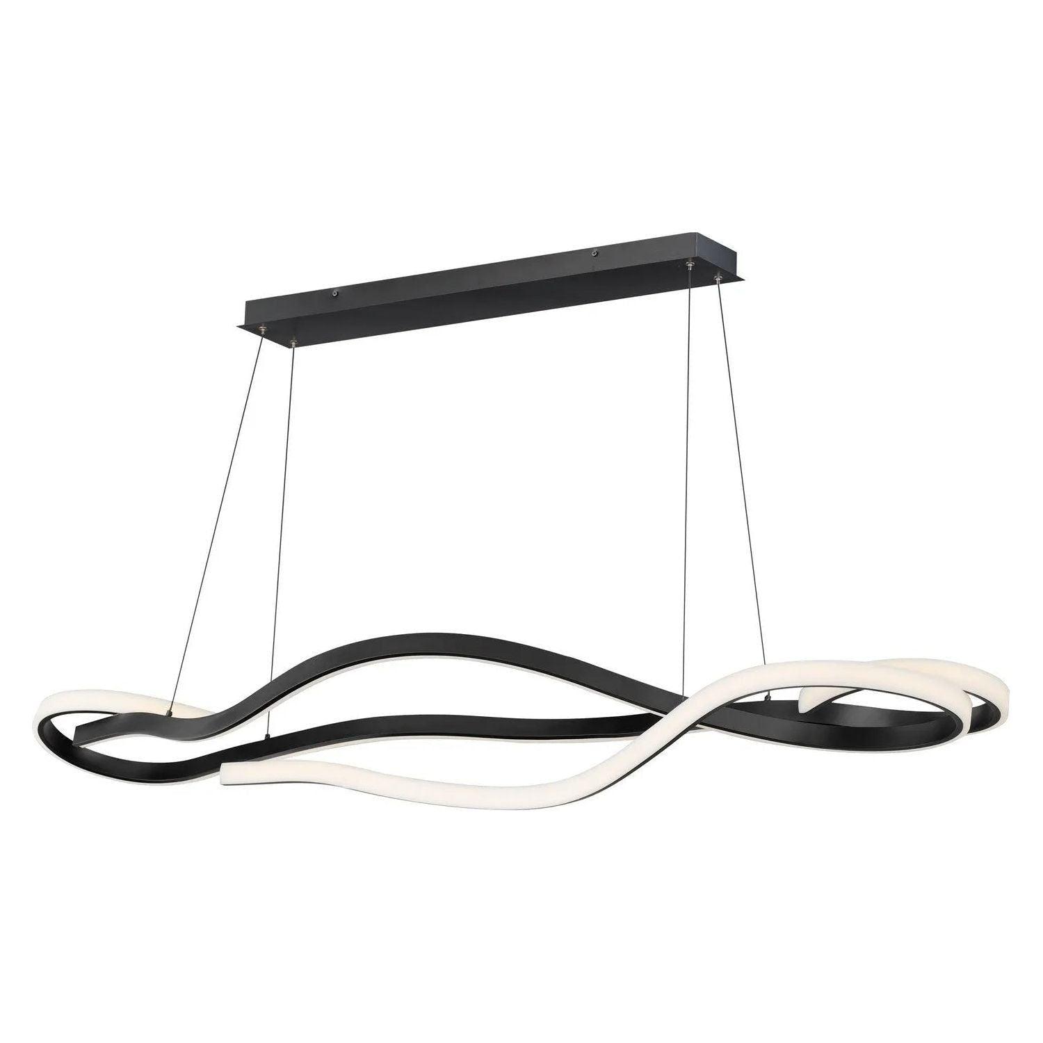 ET2 Lighting - Serpentine LED Linear Pendant - E30666-BK - Canada Light Shop