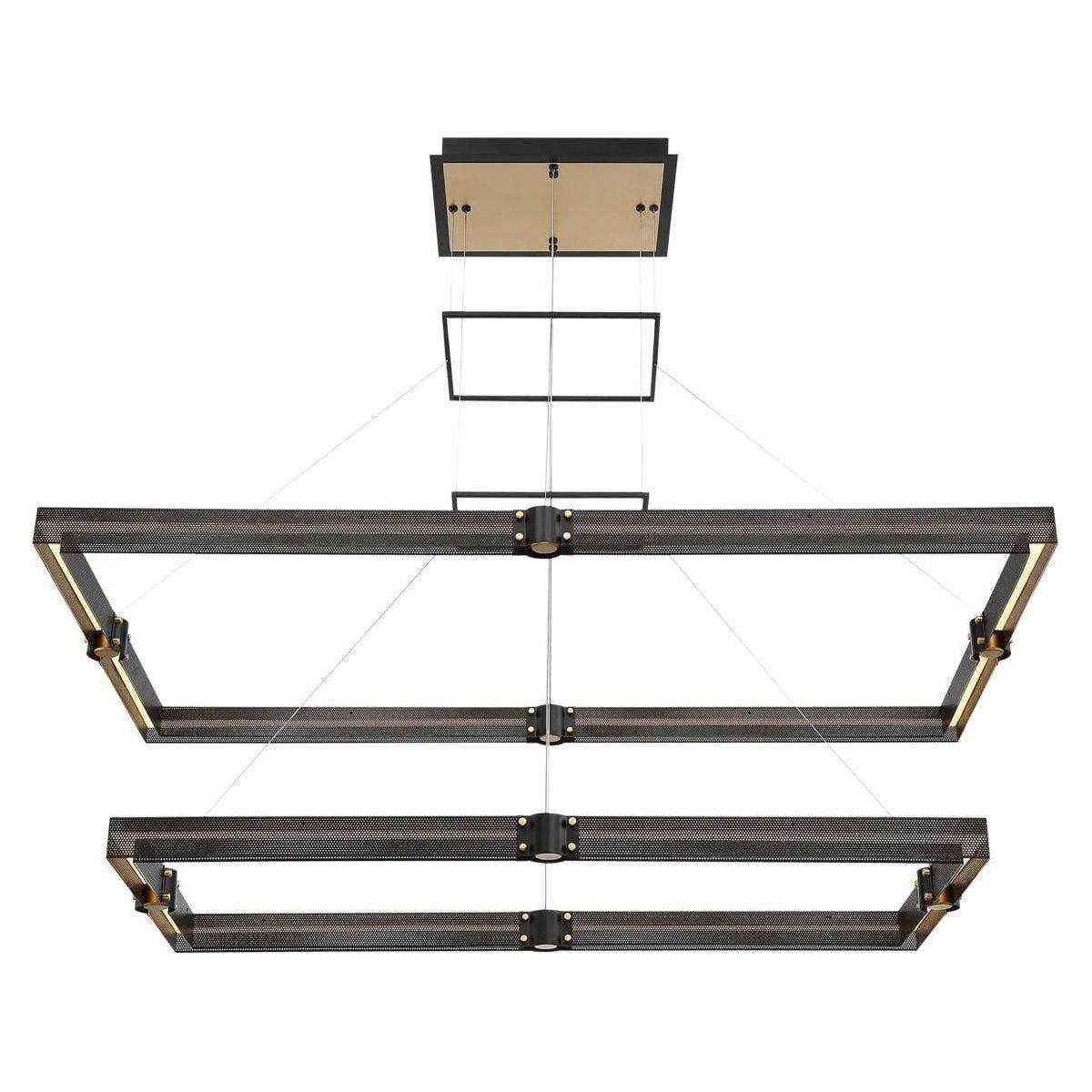 Eurofase - Admiral 2-Tier LED Rectangular Chandelier - 37061-012 - Canada Light Shop