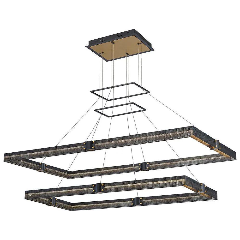 Eurofase - Admiral 2-Tier LED Rectangular Chandelier - 37061-012 - Canada Light Shop