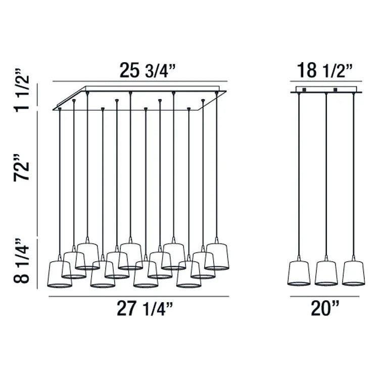 Eurofase - Borto LED Chandelier - 28163-015 - Canada Light Shop