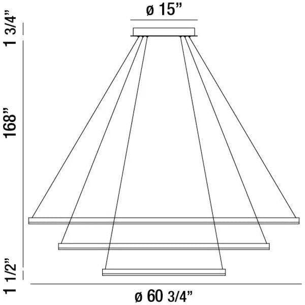 Eurofase - Spunto 3-Tier LED Chandelier - 31474-016 - Canada Light Shop