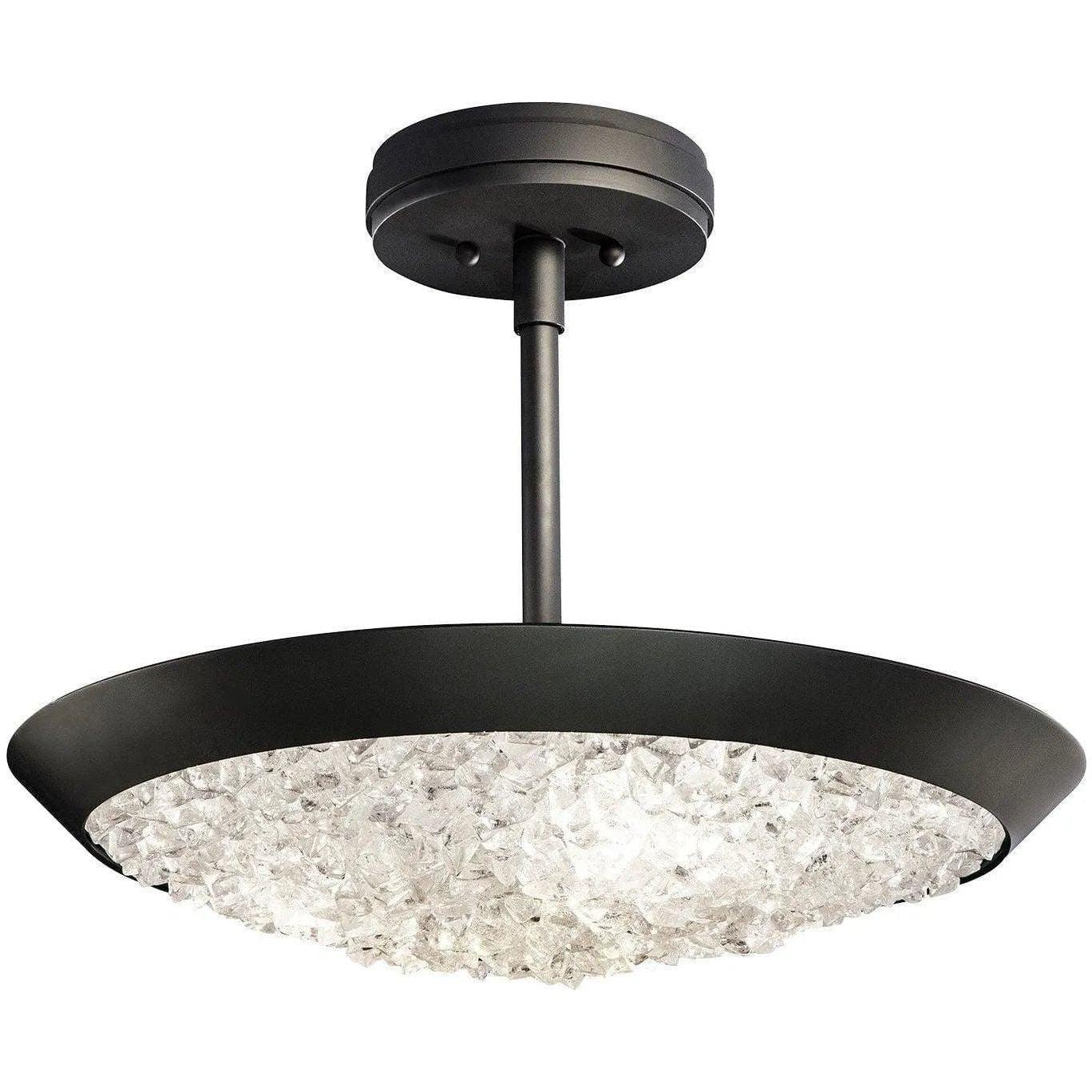 Fine Art Handcrafted Lighting - Arctic Halo 20-Inch Three Light Semi-Flush Mount - 880040-2ST - Canada Light Shop