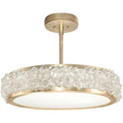 Fine Art Handcrafted Lighting - Arctic Halo 23-Inch Three Light Semi-Flush Mount - 879940-1ST - Canada Light Shop