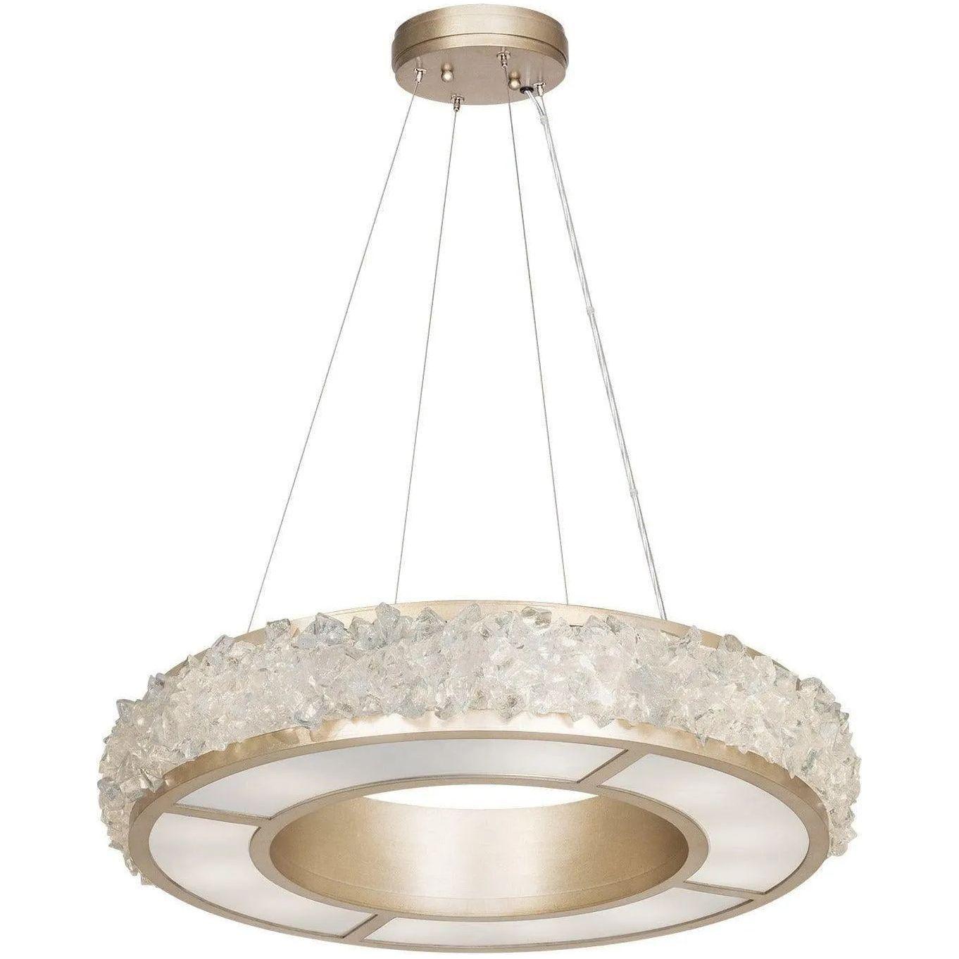 Fine Art Handcrafted Lighting - Arctic Halo 30-Inch 12 Light Pendant - 878140-1ST - Canada Light Shop