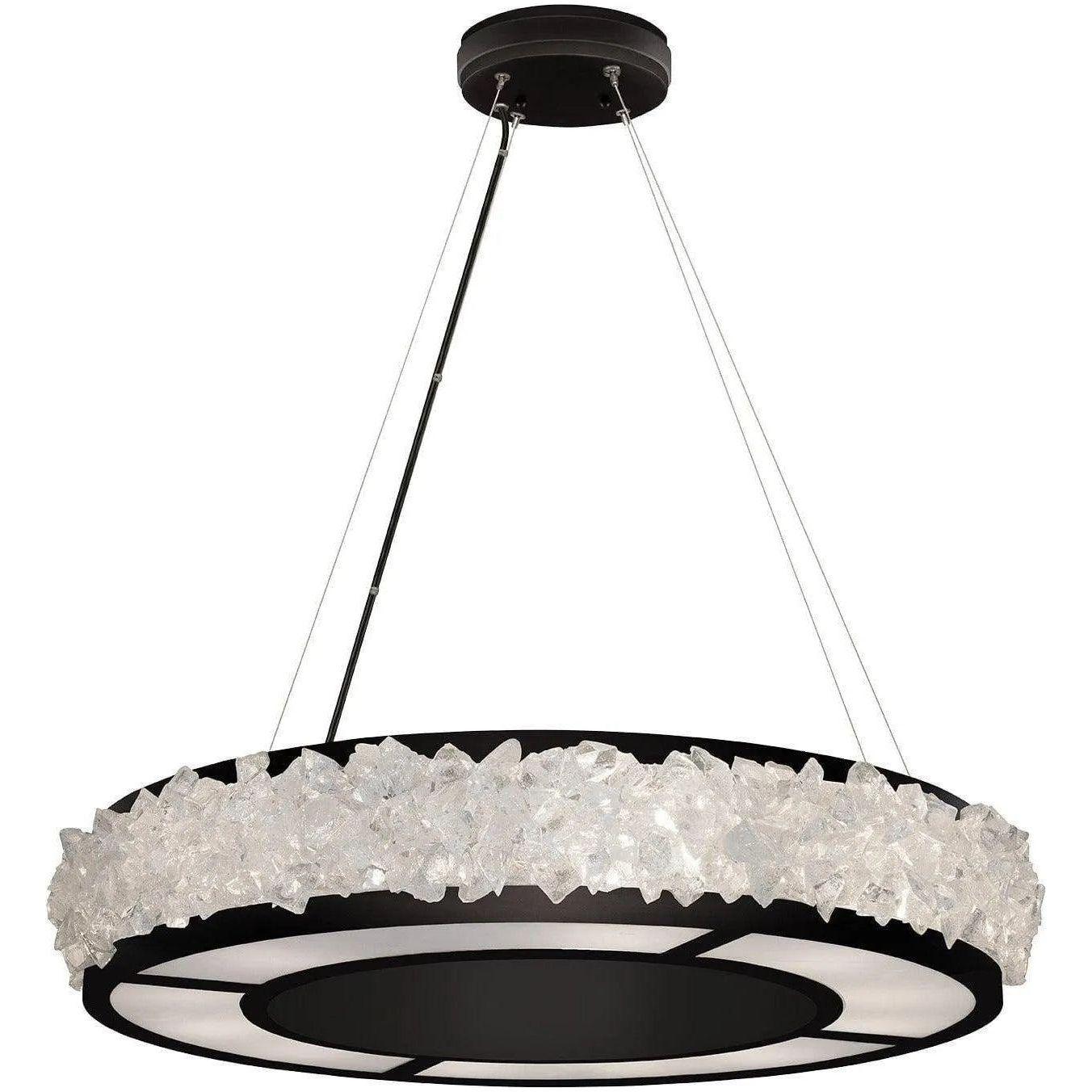 Fine Art Handcrafted Lighting - Arctic Halo 30-Inch 12 Light Pendant - 878140-2ST - Canada Light Shop