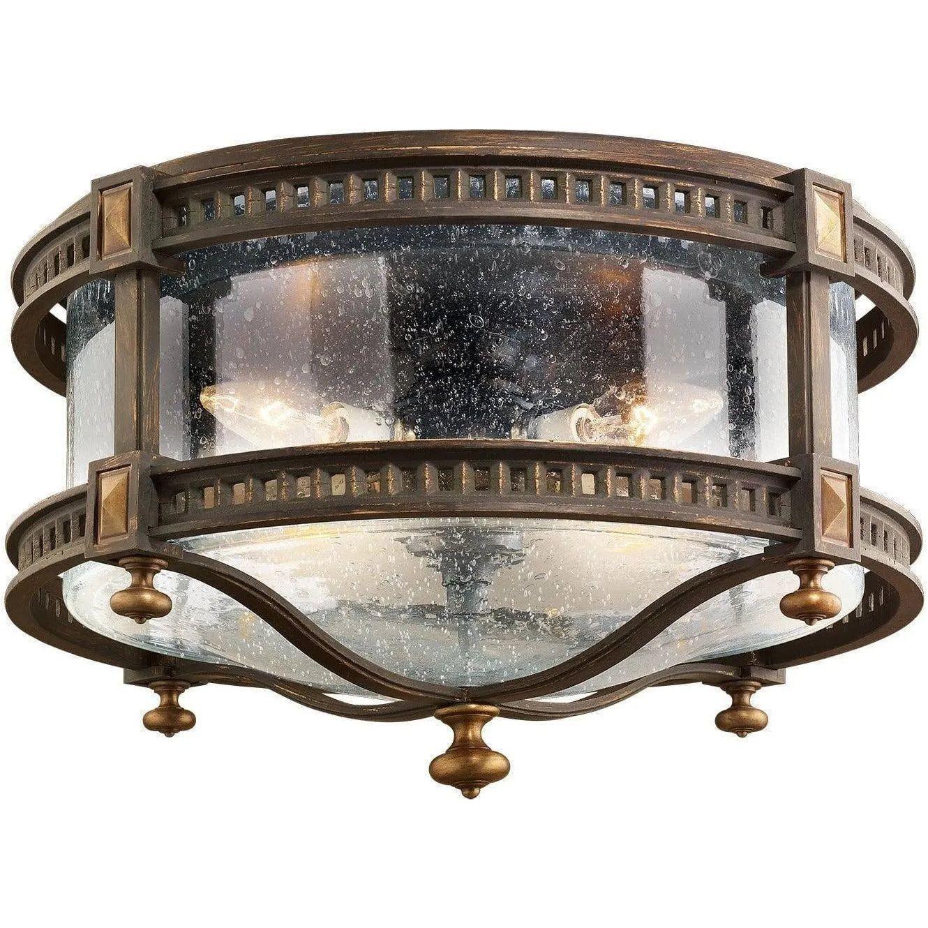 Fine Art Handcrafted Lighting - Beekman Place 18-Inch Four Light Outdoor Flush Mount - 564982ST - Canada Light Shop