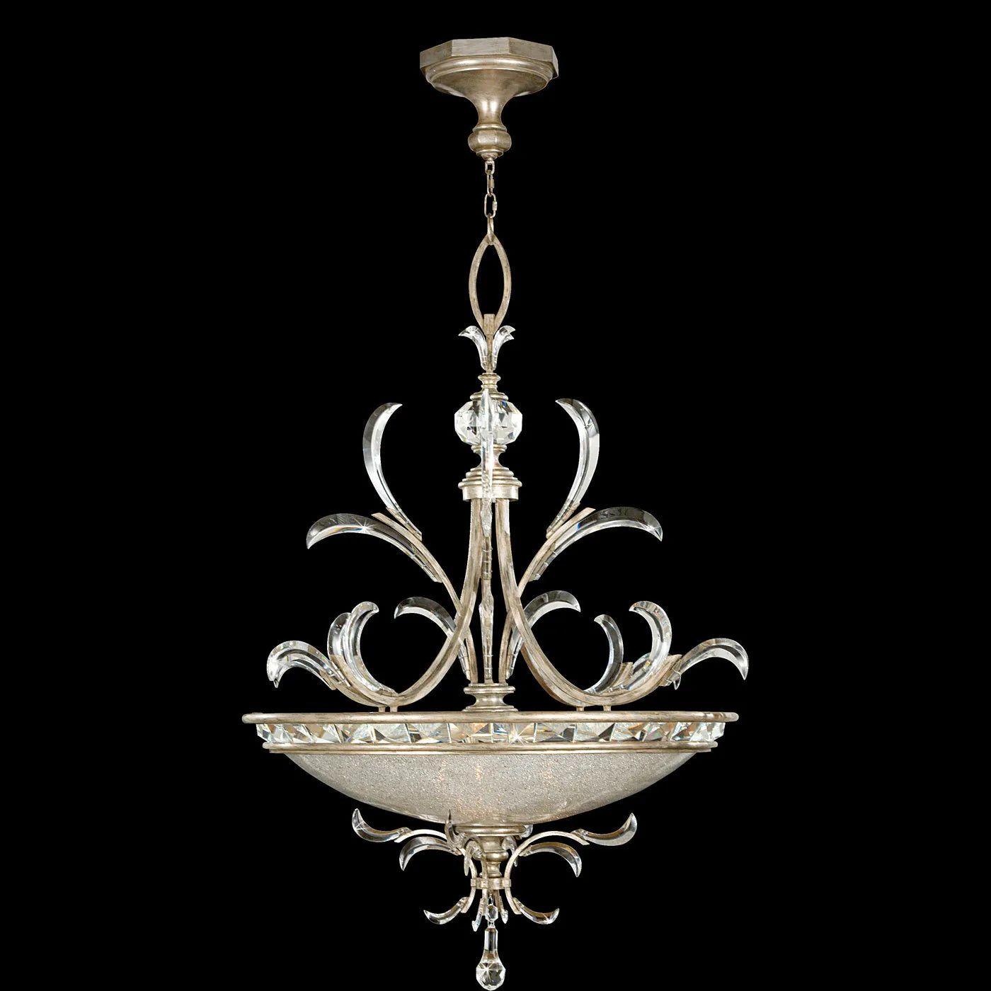 Fine Art Handcrafted Lighting - Beveled Arcs 44-Inch Three Light Pendant - 704440-SF3 - Canada Light Shop