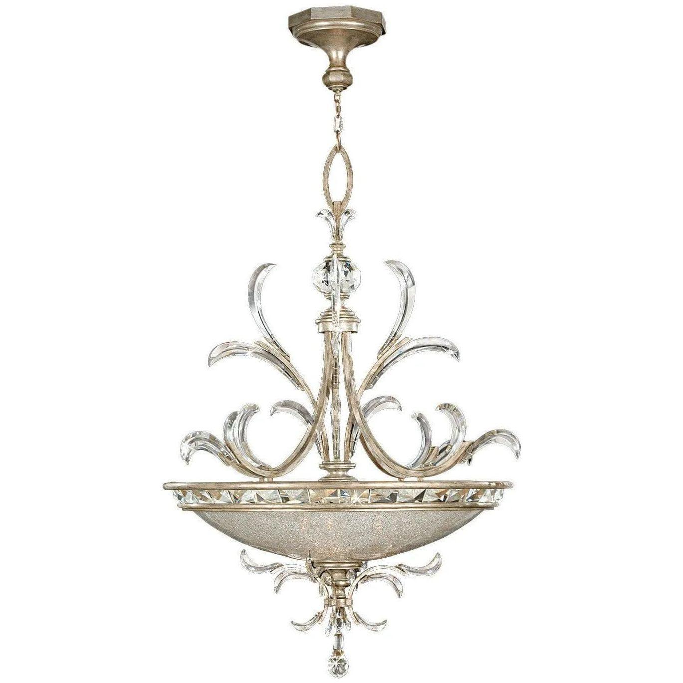 Fine Art Handcrafted Lighting - Beveled Arcs 44-Inch Three Light Pendant - 704440ST - Canada Light Shop