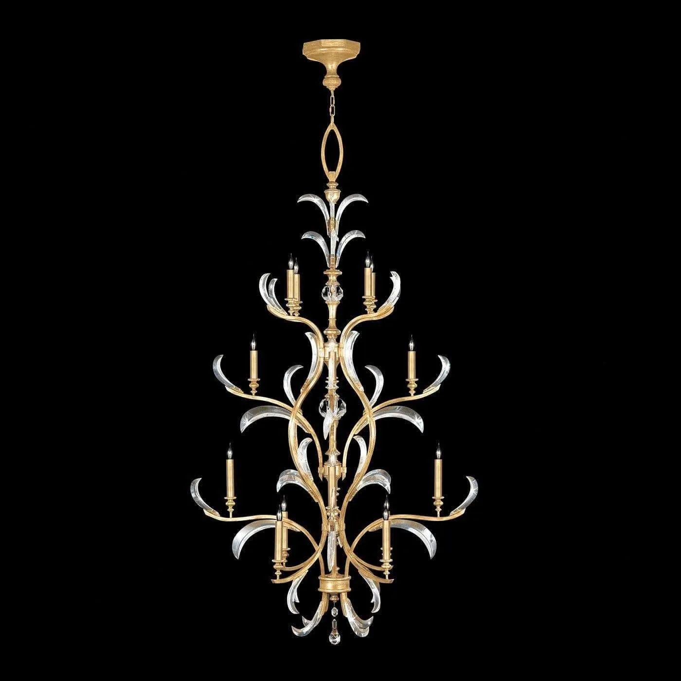 Fine Art Handcrafted Lighting - Beveled Arcs 48-Inch 16 Light Chandelier - 704040-SF3 - Canada Light Shop