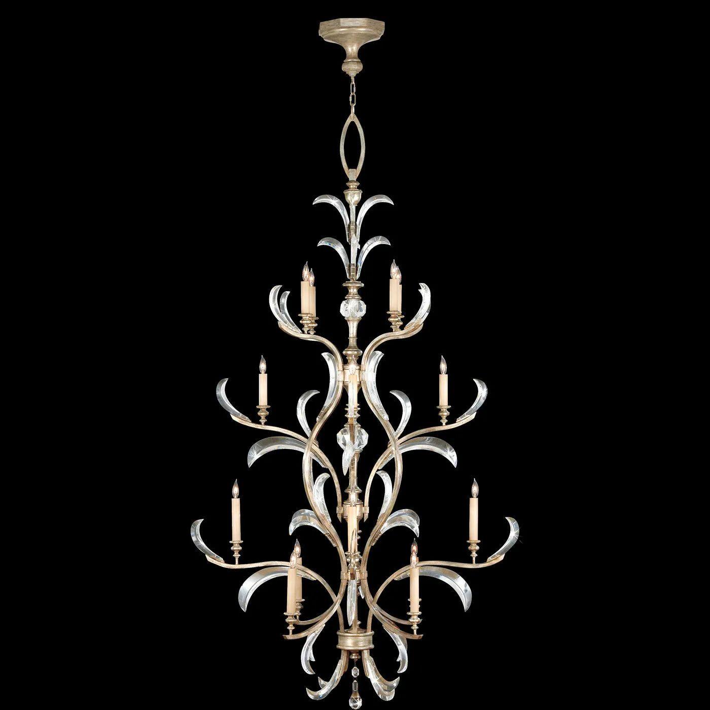 Fine Art Handcrafted Lighting - Beveled Arcs 48-Inch 16 Light Chandelier - 704040-SF3 - Canada Light Shop