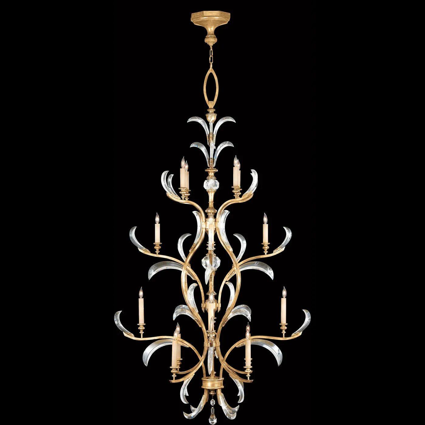 Fine Art Handcrafted Lighting - Beveled Arcs 48-Inch 16 Light Chandelier - 704040-SF3 - Canada Light Shop