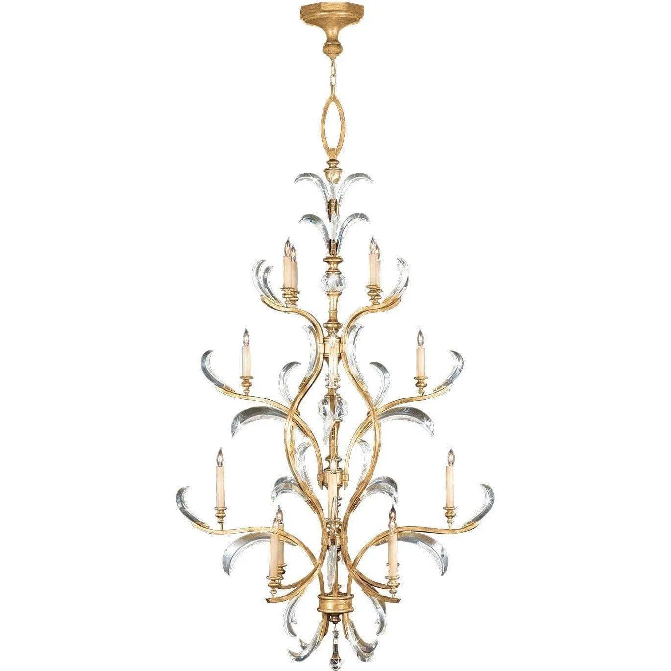 Fine Art Handcrafted Lighting - Beveled Arcs 48-Inch 16 Light Chandelier - 762940ST - Canada Light Shop