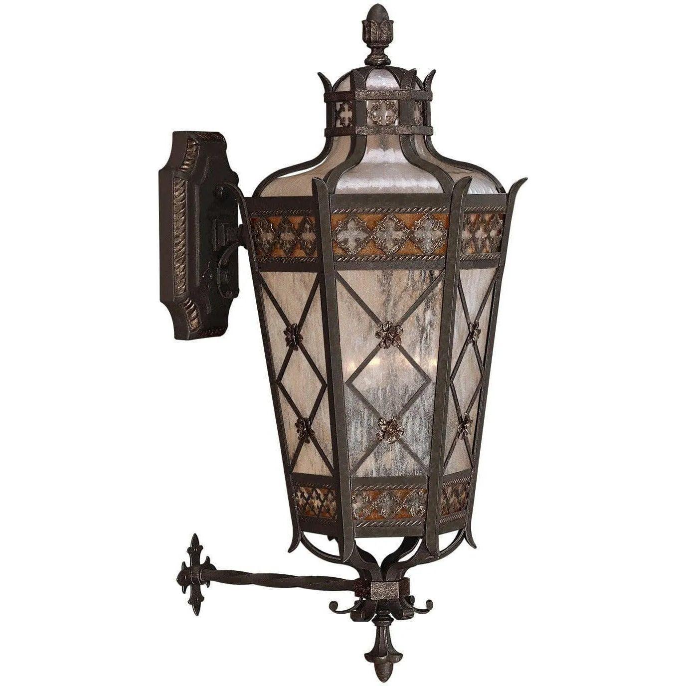 Fine Art Handcrafted Lighting - Chateau Outdoor 37-Inch Four Light Outdoor Wall Mount - 403681ST - Canada Light Shop