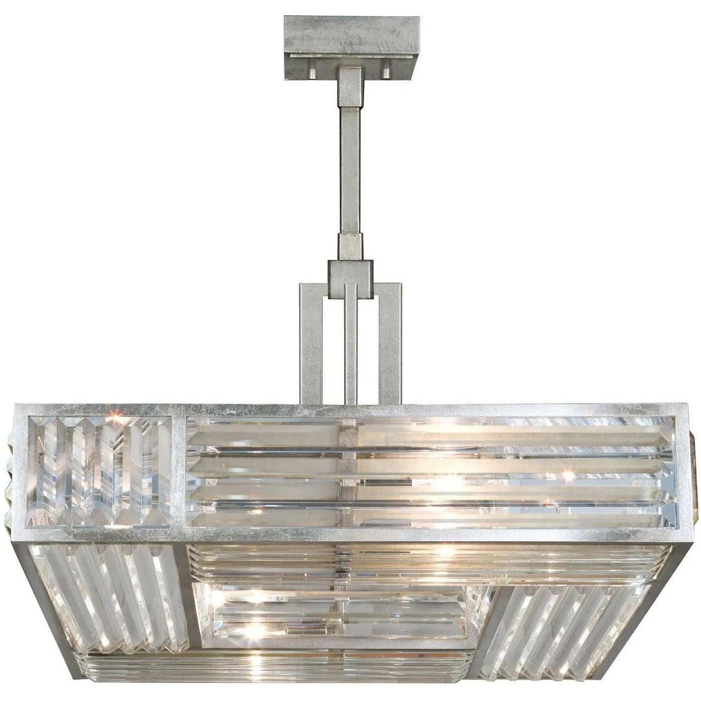 Fine Art Handcrafted Lighting - Crystal Enchantment 25-Inch Four Light Pendant - 813040ST - Canada Light Shop