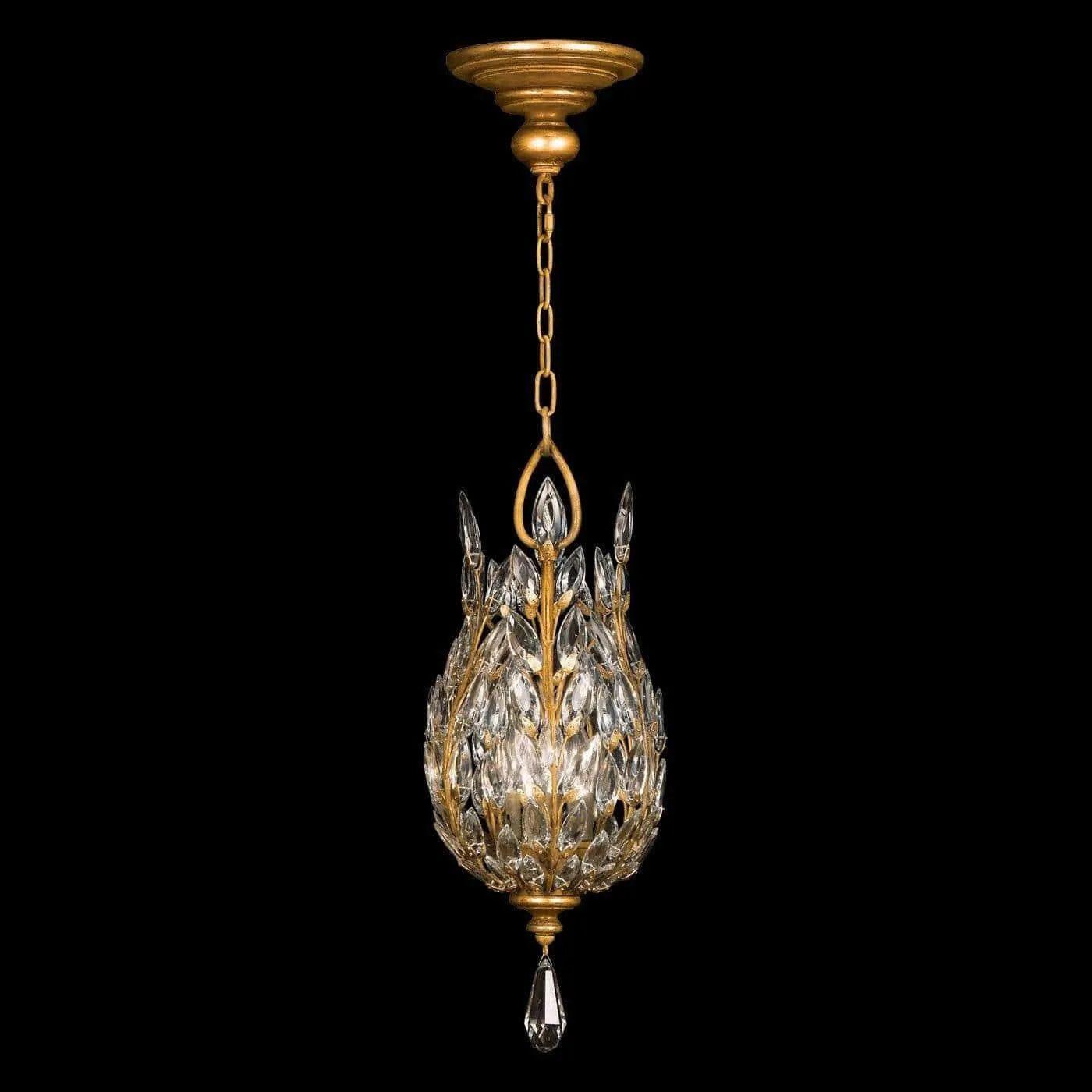 Fine Art Handcrafted Lighting - Crystal Laurel 11-Inch Three Light Lantern - 804640-2ST - Canada Light Shop