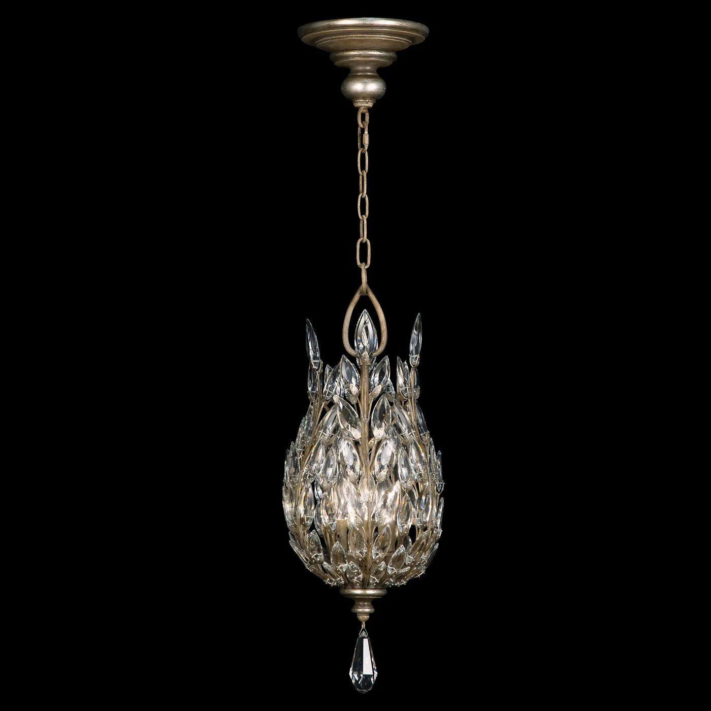 Fine Art Handcrafted Lighting - Crystal Laurel 11-Inch Three Light Lantern - 804640-2ST - Canada Light Shop