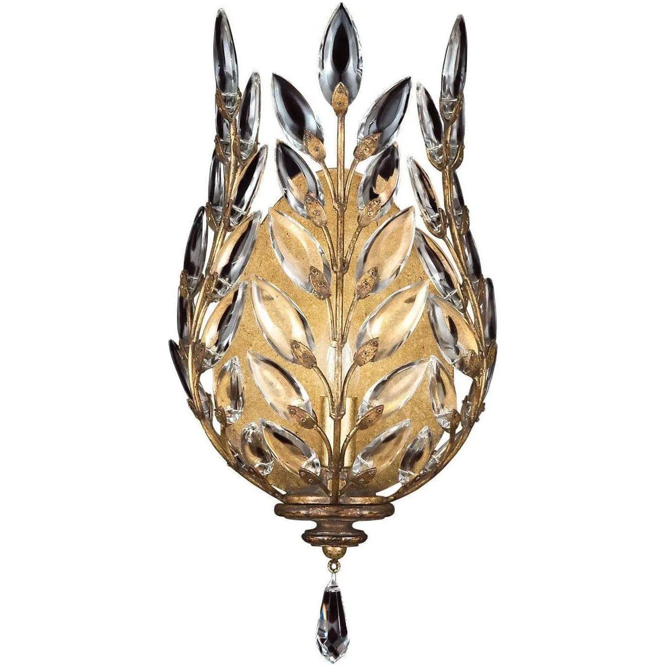 Fine Art Handcrafted Lighting - Crystal Laurel 17-Inch One Light Wall Sconce - 773850ST - Canada Light Shop