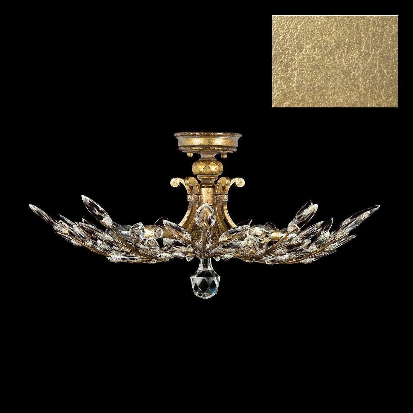 Fine Art Handcrafted Lighting - Crystal Laurel 28-Inch Five Light Semi-Flush Mount - 753440-SF3 - Canada Light Shop