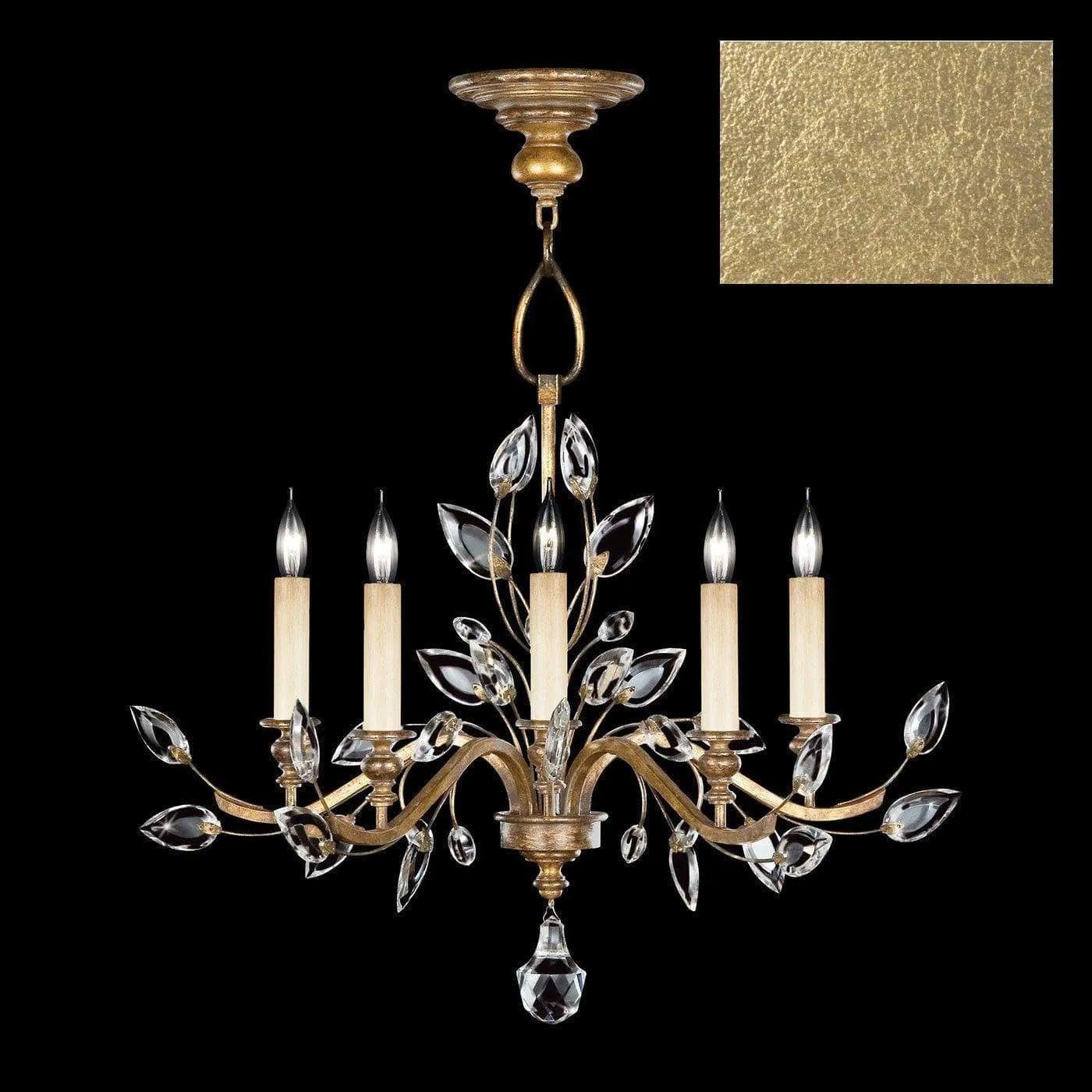 Fine Art Handcrafted Lighting - Crystal Laurel 32-Inch Five Light Chandelier - 753040-SF3 - Canada Light Shop