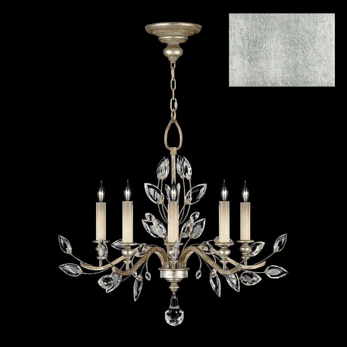 Fine Art Handcrafted Lighting - Crystal Laurel 32-Inch Five Light Chandelier - 753040-SF4 - Canada Light Shop