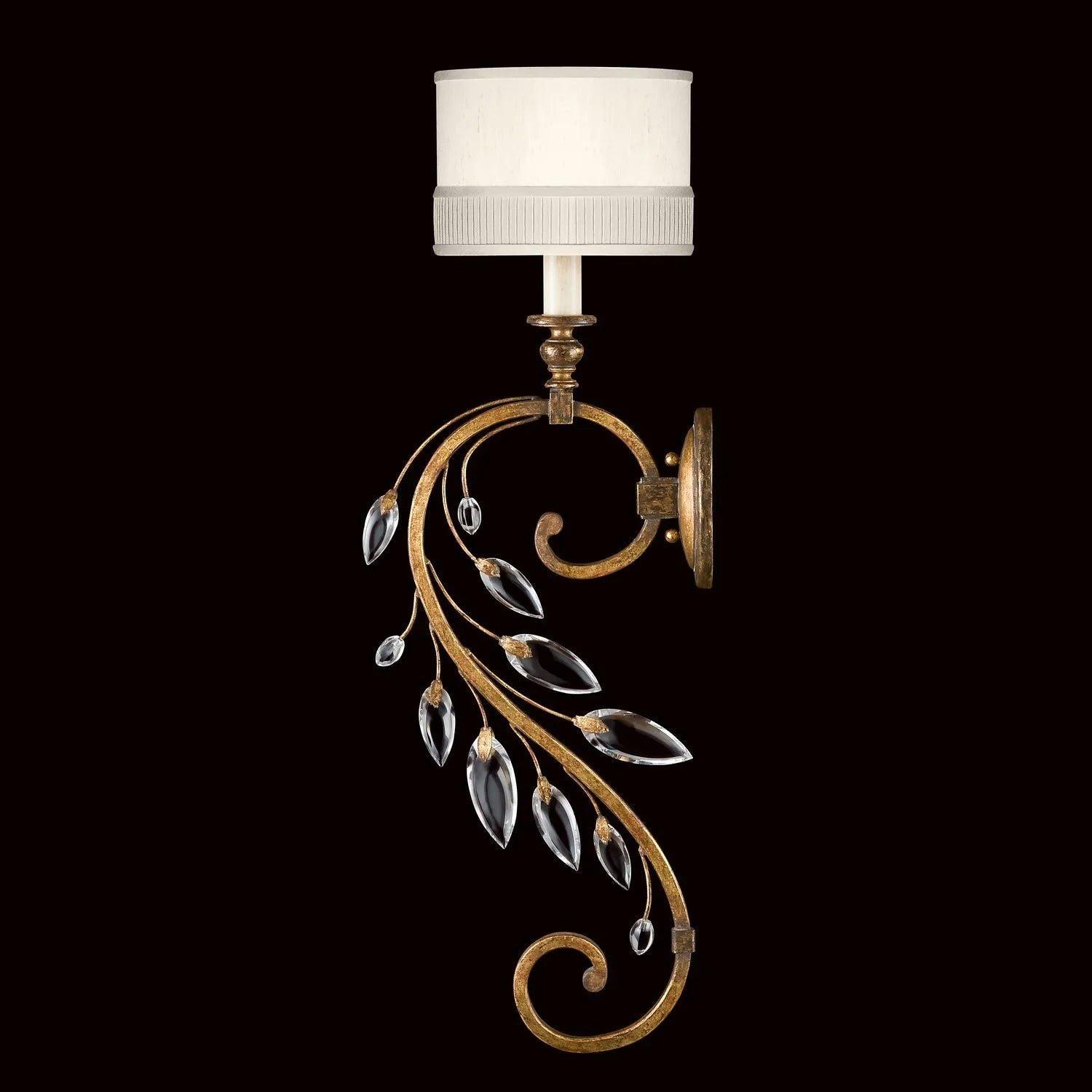 Fine Art Handcrafted Lighting - Crystal Laurel 33-Inch One Light Wall Sconce - 774650-SF33 - Canada Light Shop