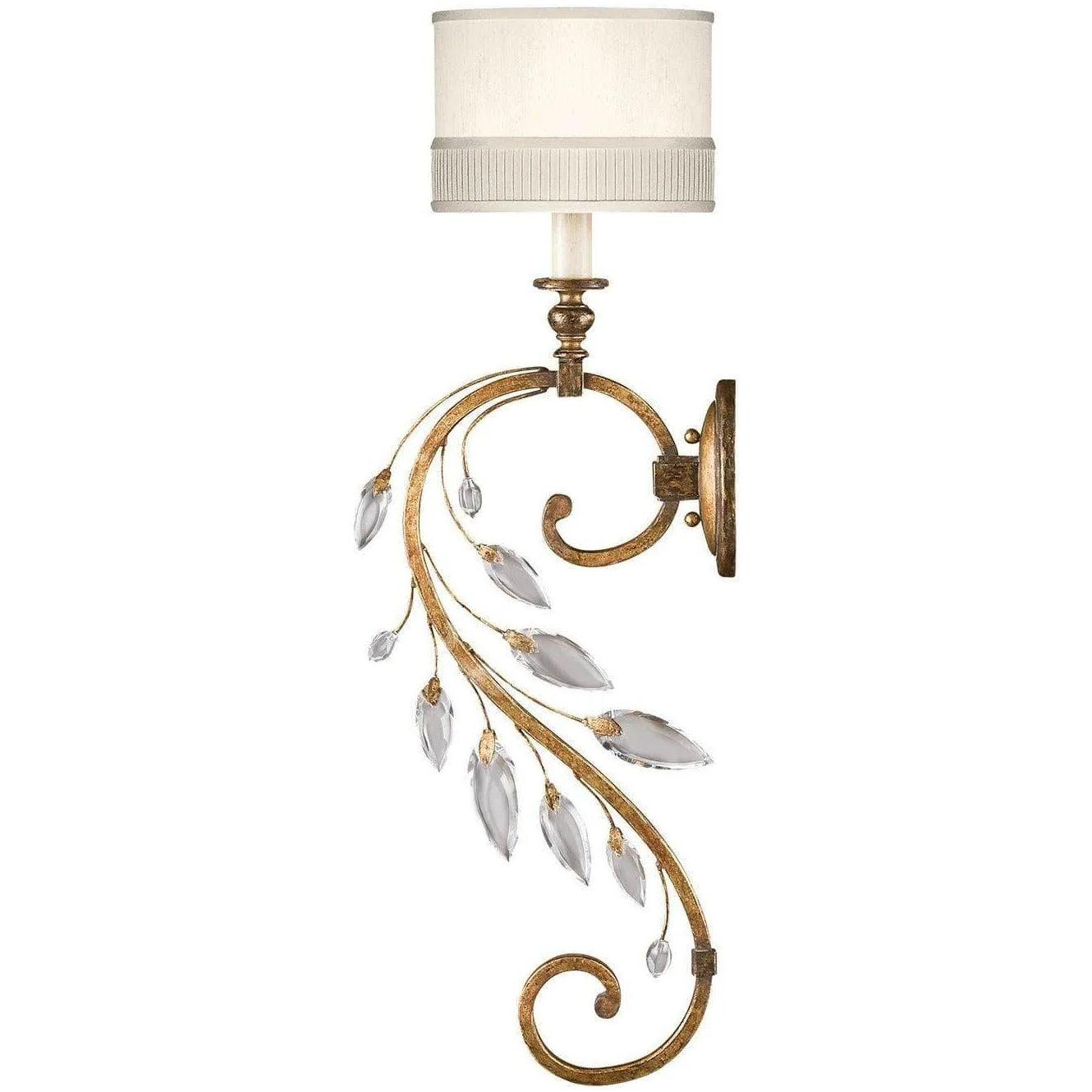 Fine Art Handcrafted Lighting - Crystal Laurel 33-Inch One Light Wall Sconce - 774850ST - Canada Light Shop
