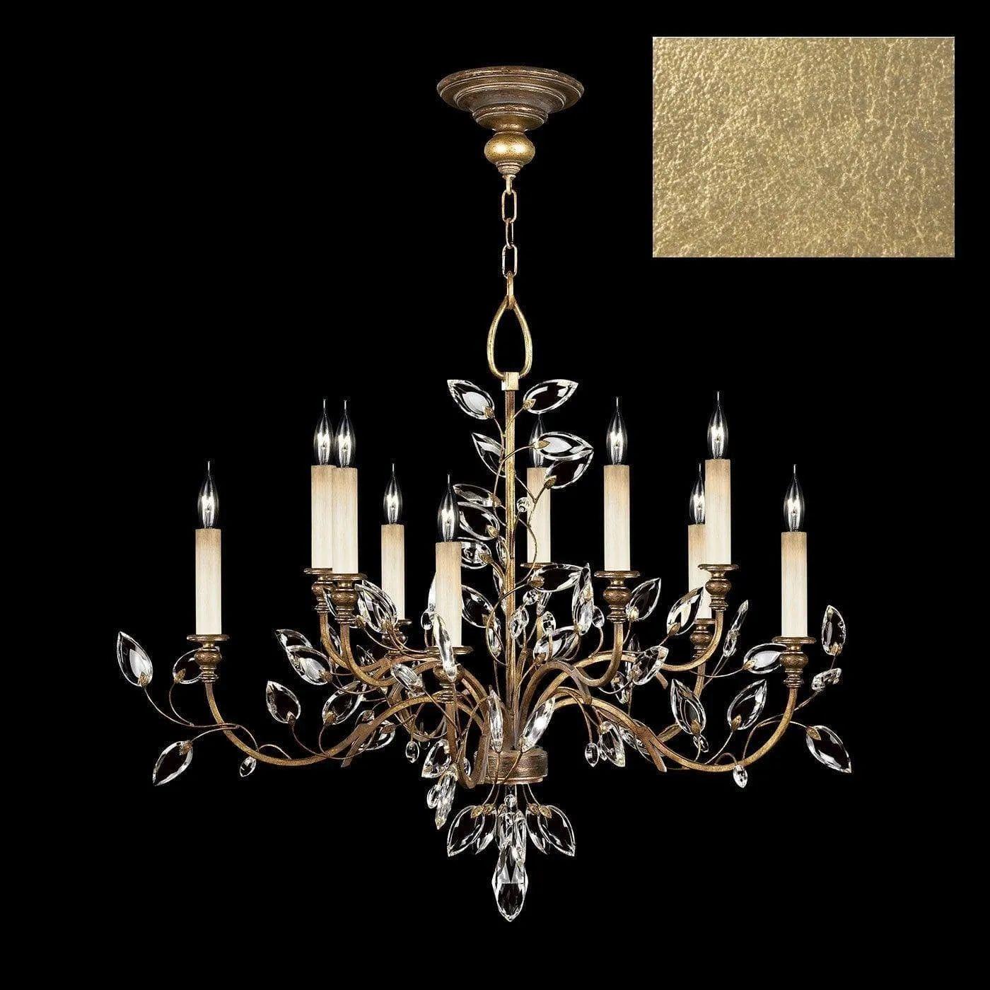 Fine Art Handcrafted Lighting - Crystal Laurel 43-Inch Ten Light Chandelier - 753140-SF3 - Canada Light Shop