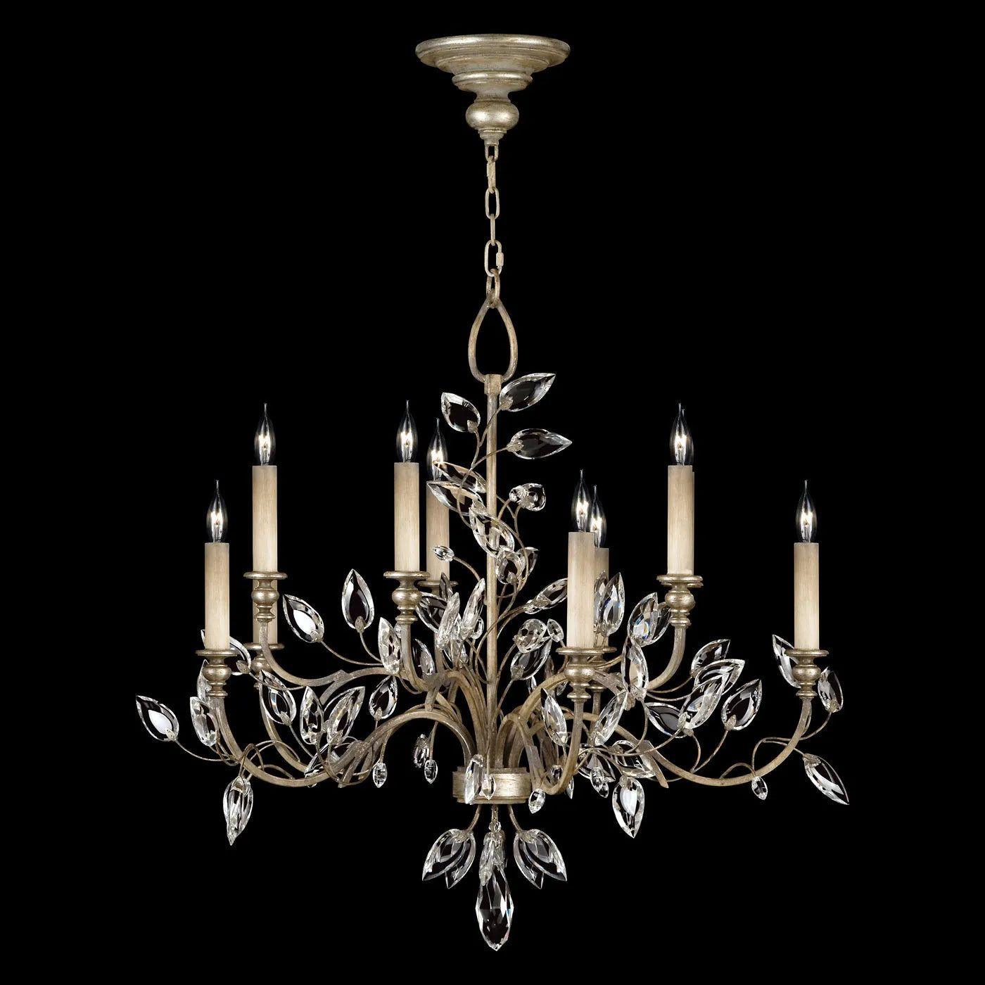 Fine Art Handcrafted Lighting - Crystal Laurel 43-Inch Ten Light Chandelier - 753140-SF3 - Canada Light Shop