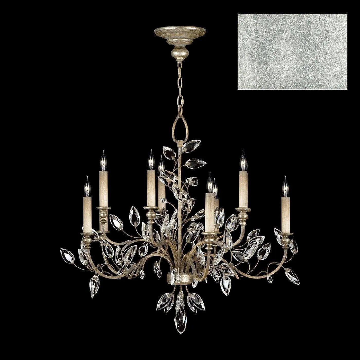 Fine Art Handcrafted Lighting - Crystal Laurel 43-Inch Ten Light Chandelier - 753140-SF4 - Canada Light Shop