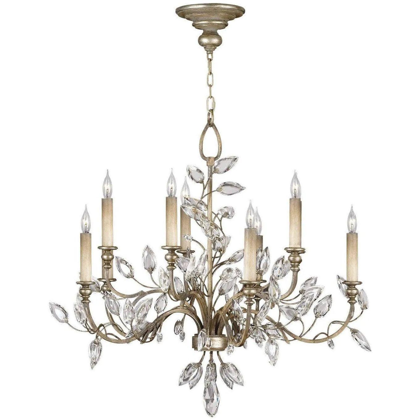 Fine Art Handcrafted Lighting - Crystal Laurel 43-Inch Ten Light Chandelier - 753140ST - Canada Light Shop