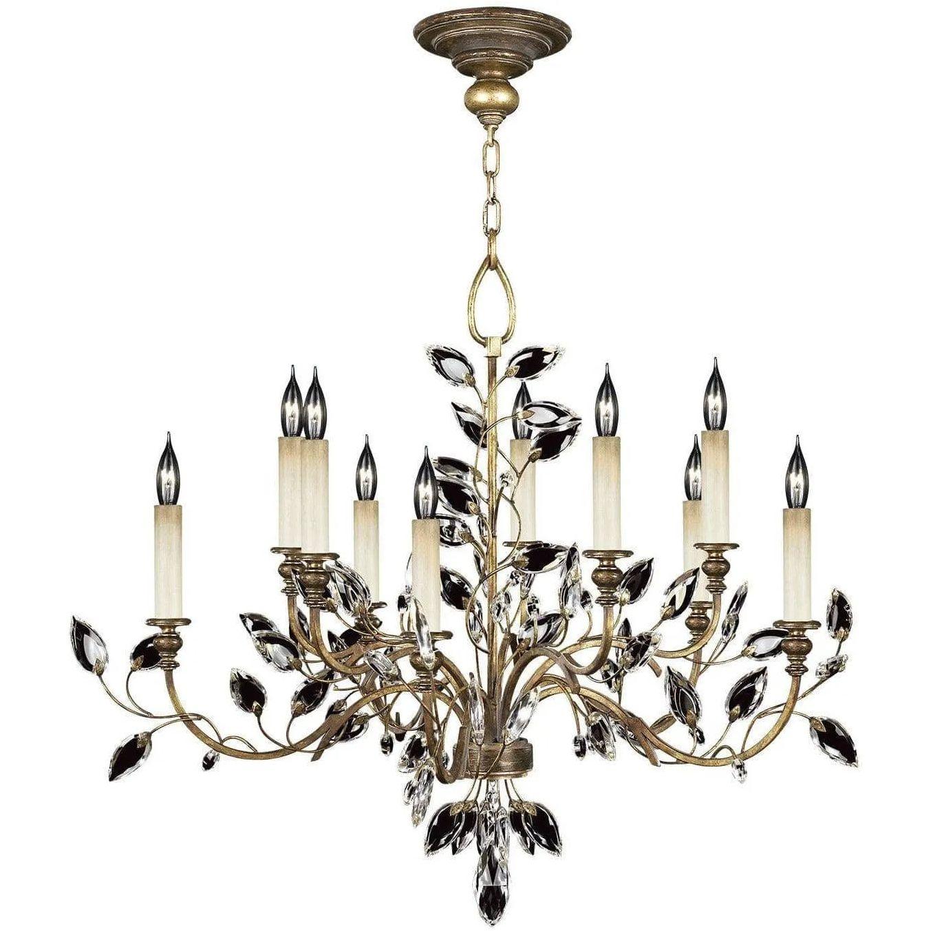 Fine Art Handcrafted Lighting - Crystal Laurel 43-Inch Ten Light Chandelier - 775940ST - Canada Light Shop